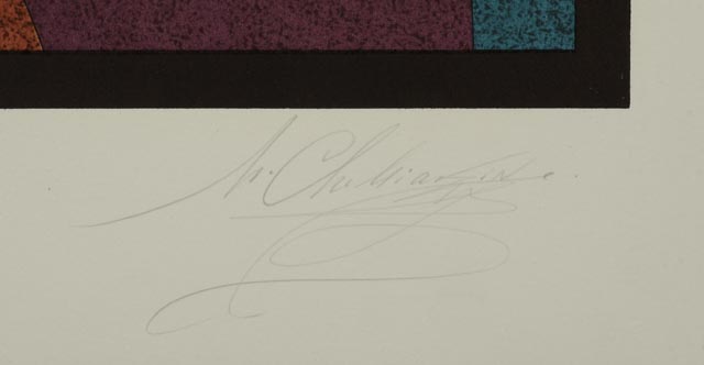 Mihail Chemiakin Color Lithograph "Double Portrait, Rebecca with Mask"