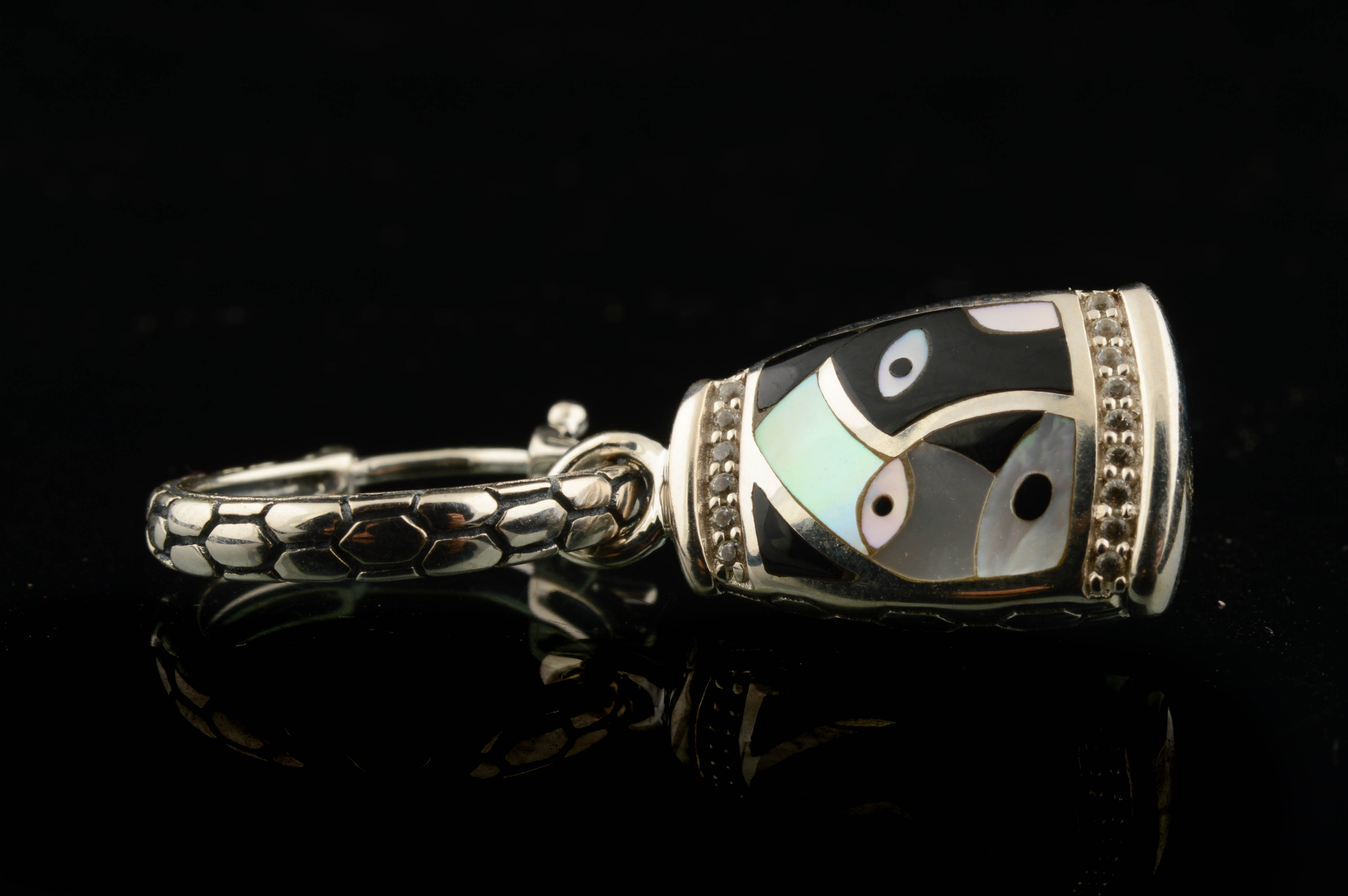 Asch Grossbardt Sterling Silver Semi-Precious Gem Stones Earrings