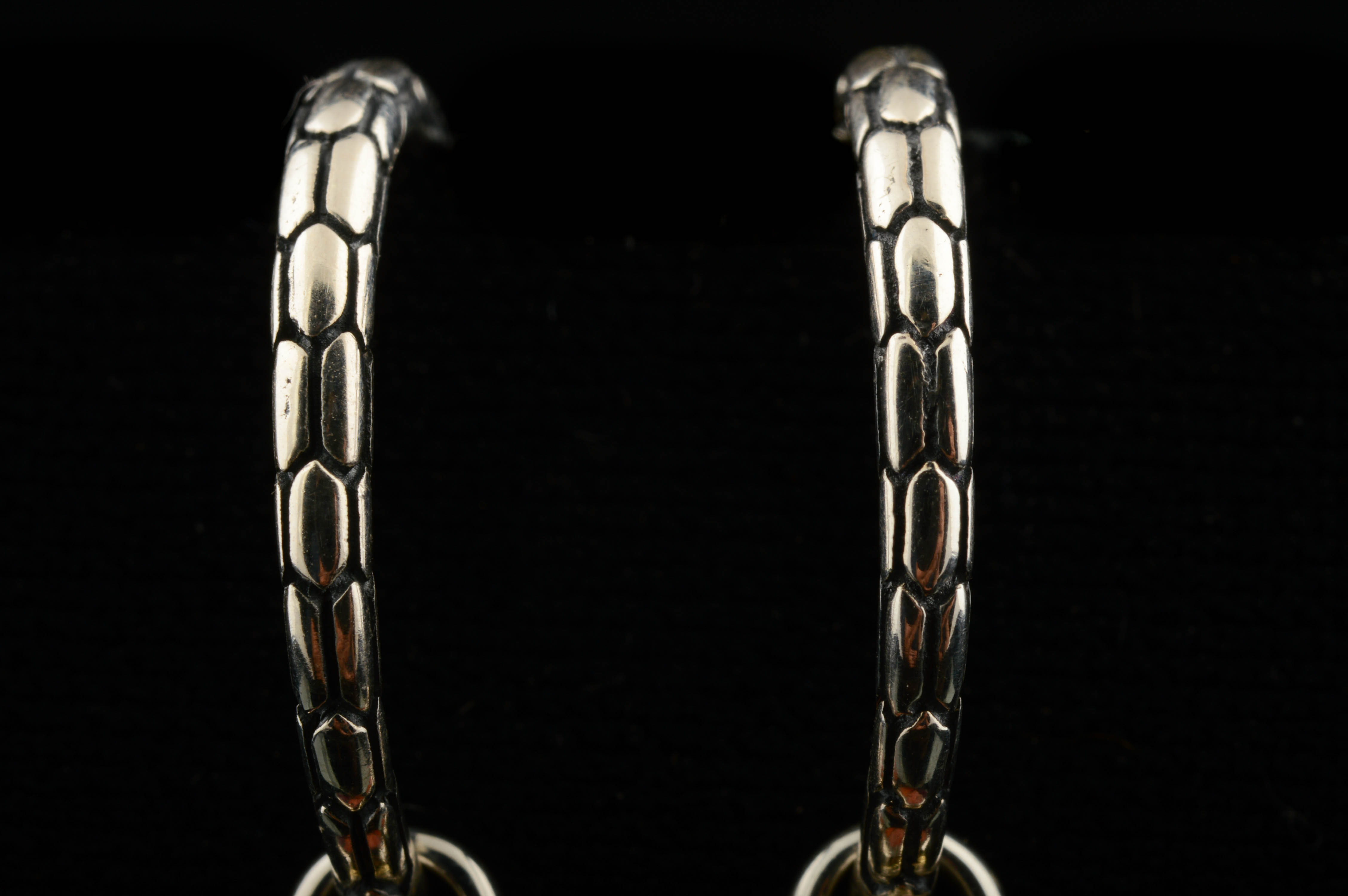 Asch Grossbardt Sterling Silver, 18K Yellow Gold Agate Earrings