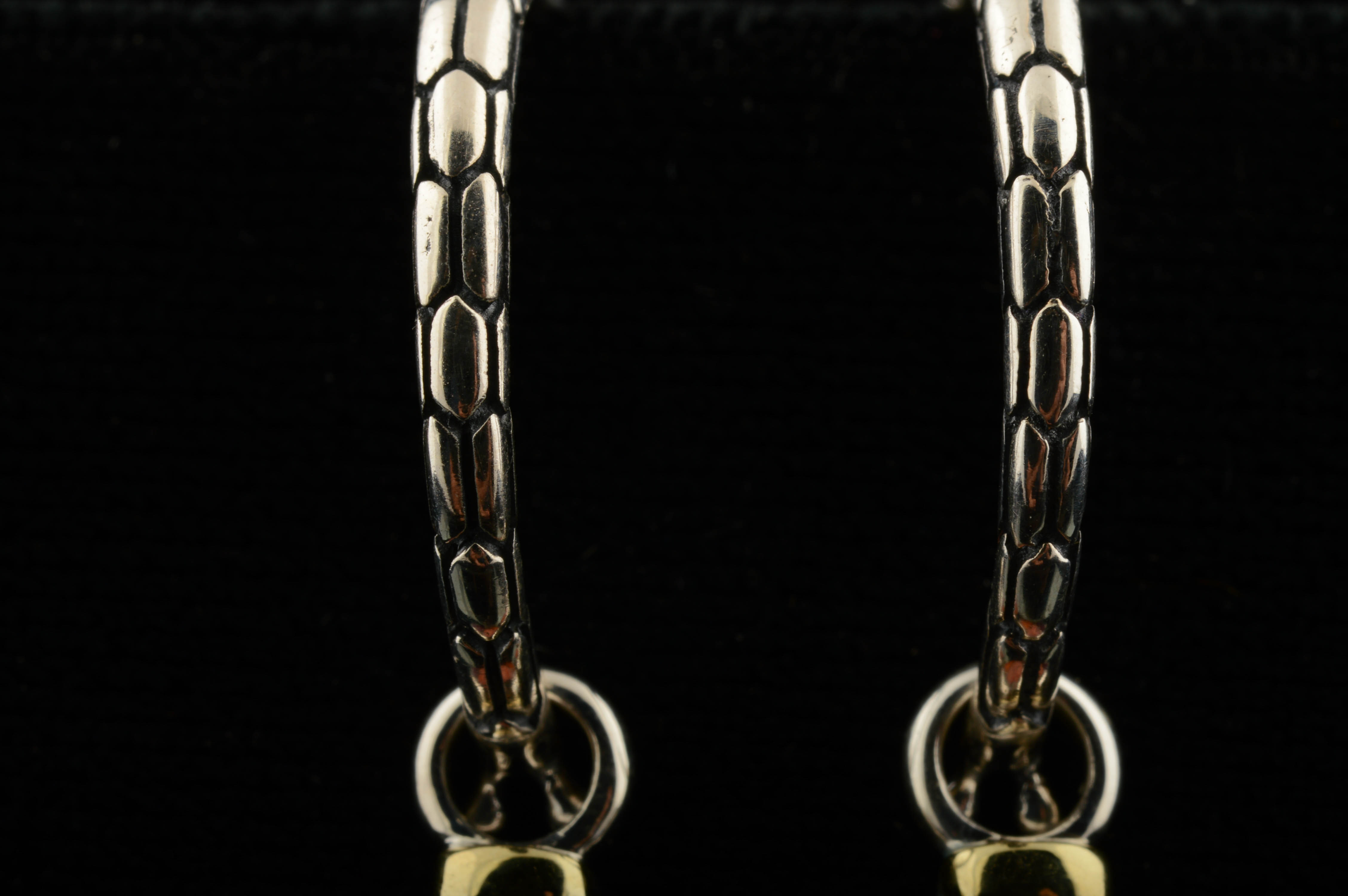 Asch Grossbardt Sterling Silver, 18K Yellow Gold Agate Earrings