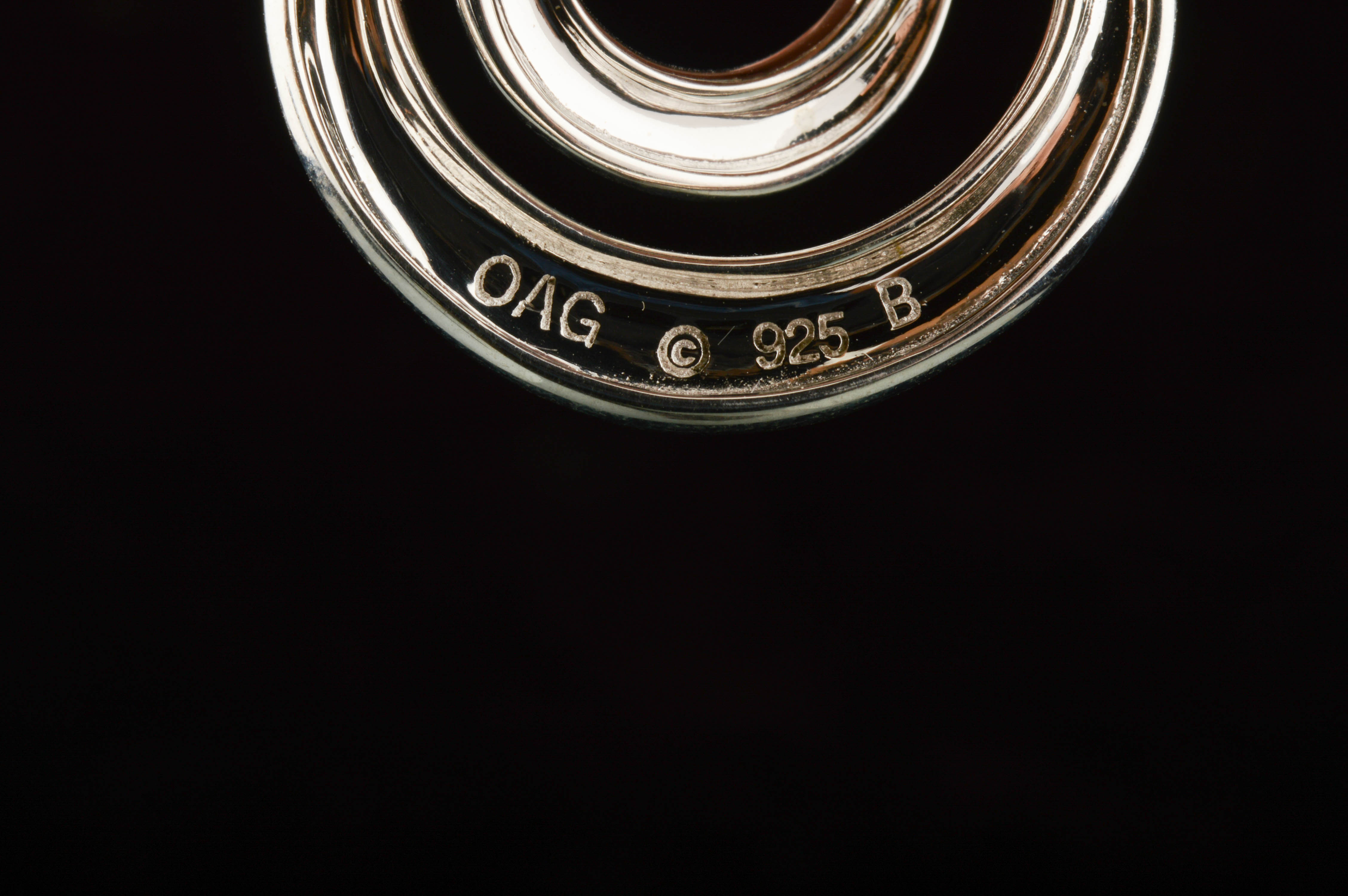 Asch Grossbardt Sterling Silver Agate and Mother of Pearl Earrings