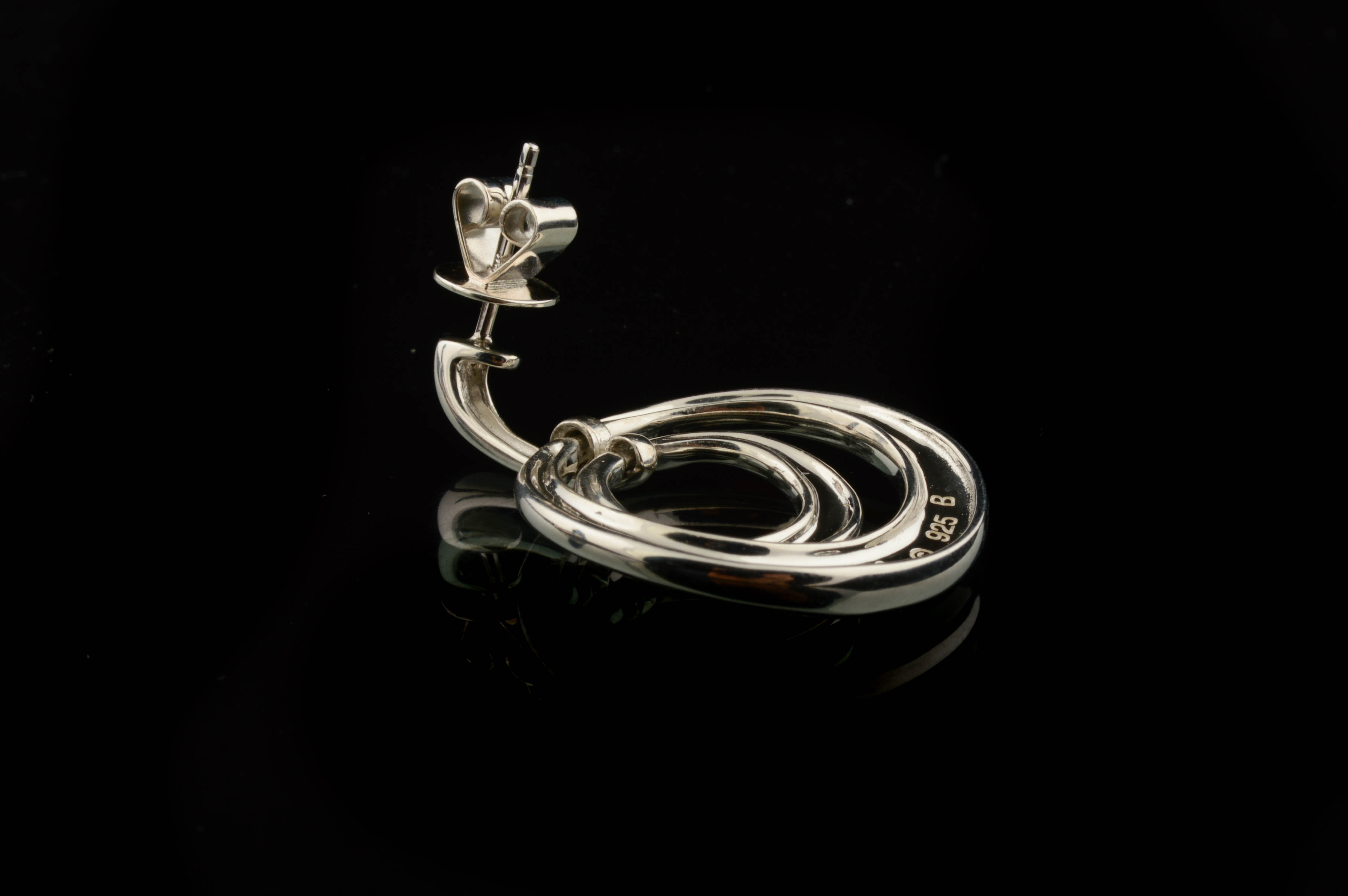 Asch Grossbardt Sterling Silver Agate and Mother of Pearl Earrings