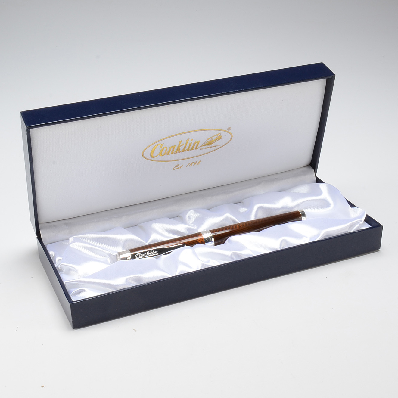 Conklin "Herringbone" Brown Ballpoint Pen