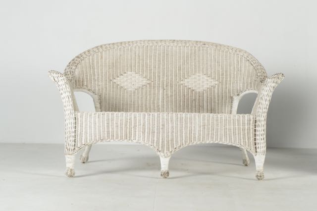 White Wicker Weave Patio Furniture Collection