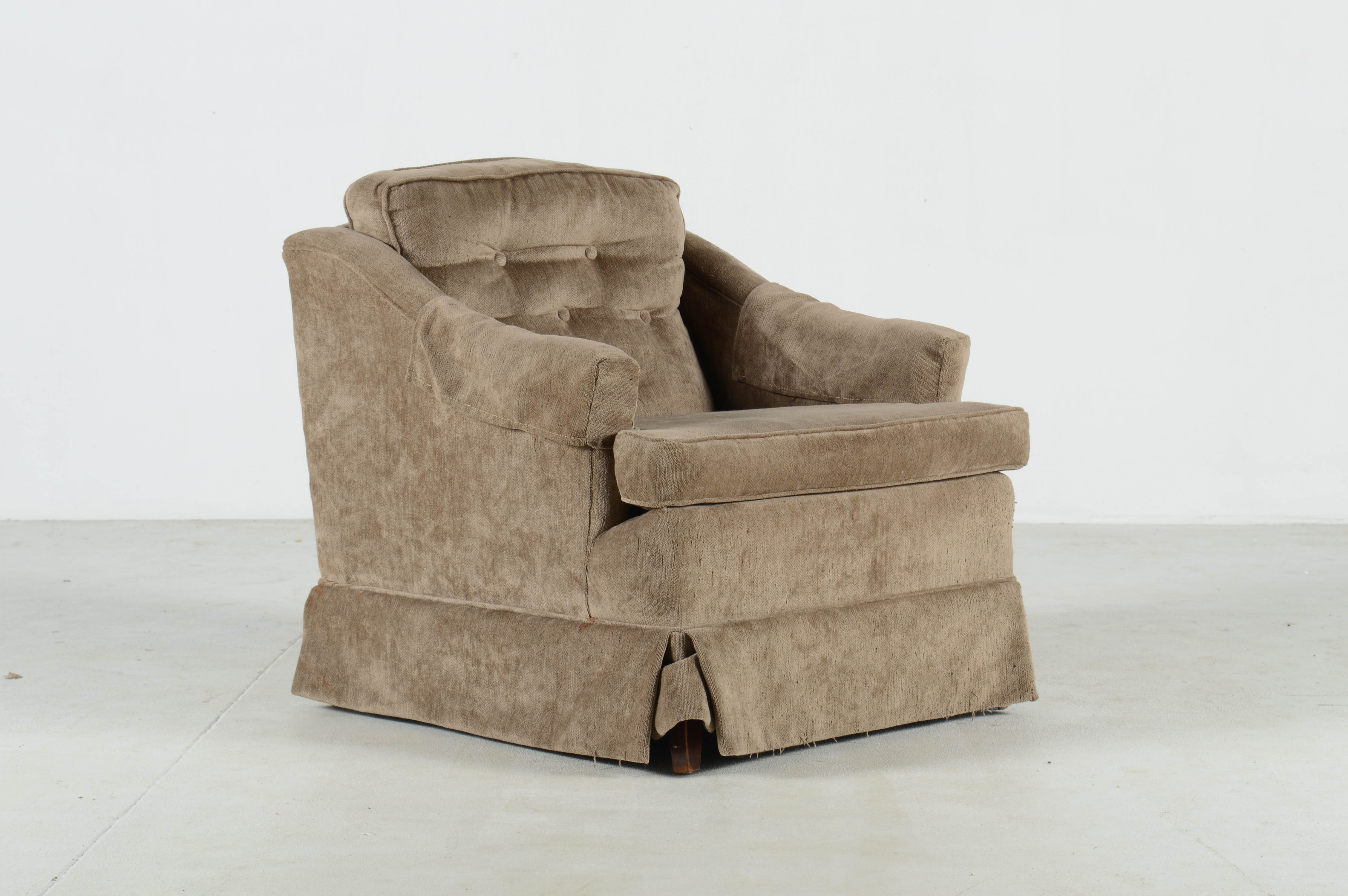 Velour Upholstered Club Chairs
