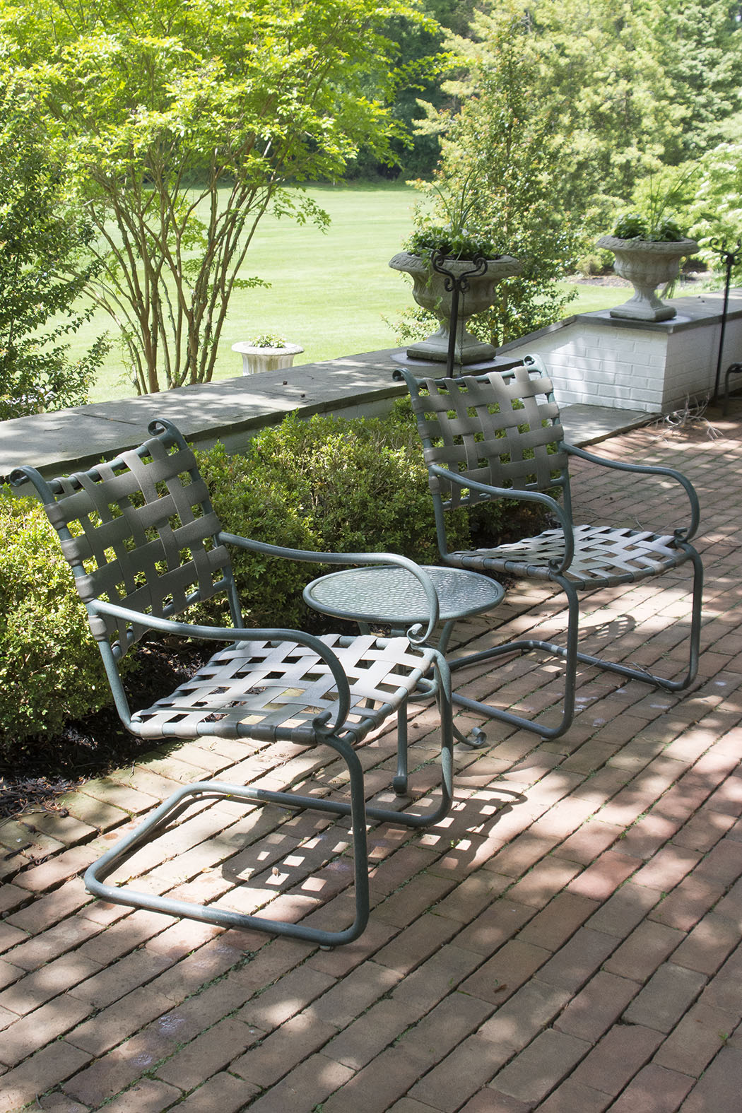 Brown Jordan "Roma" Patio Chairs and Side Table