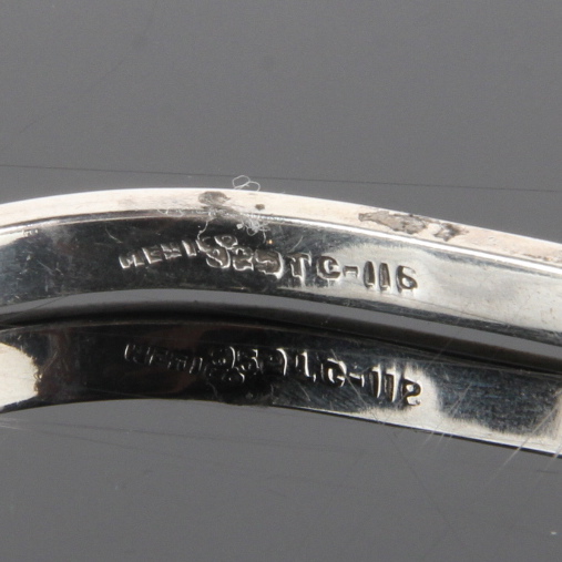 Sterling Silver Bangle Bracelet with Inlaid Malachite