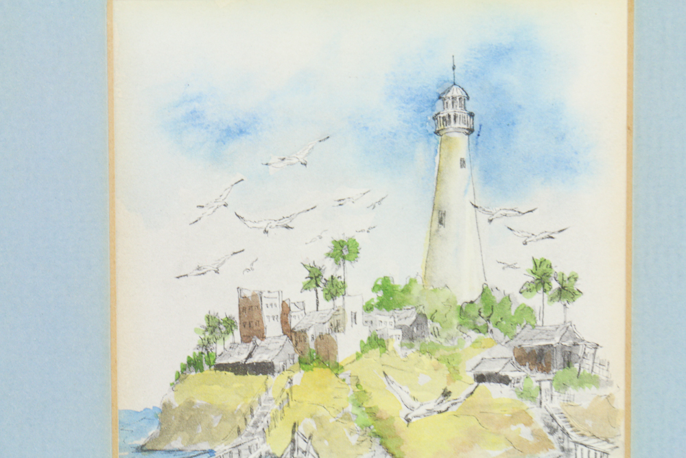 Group of Water-Themed Framed Art