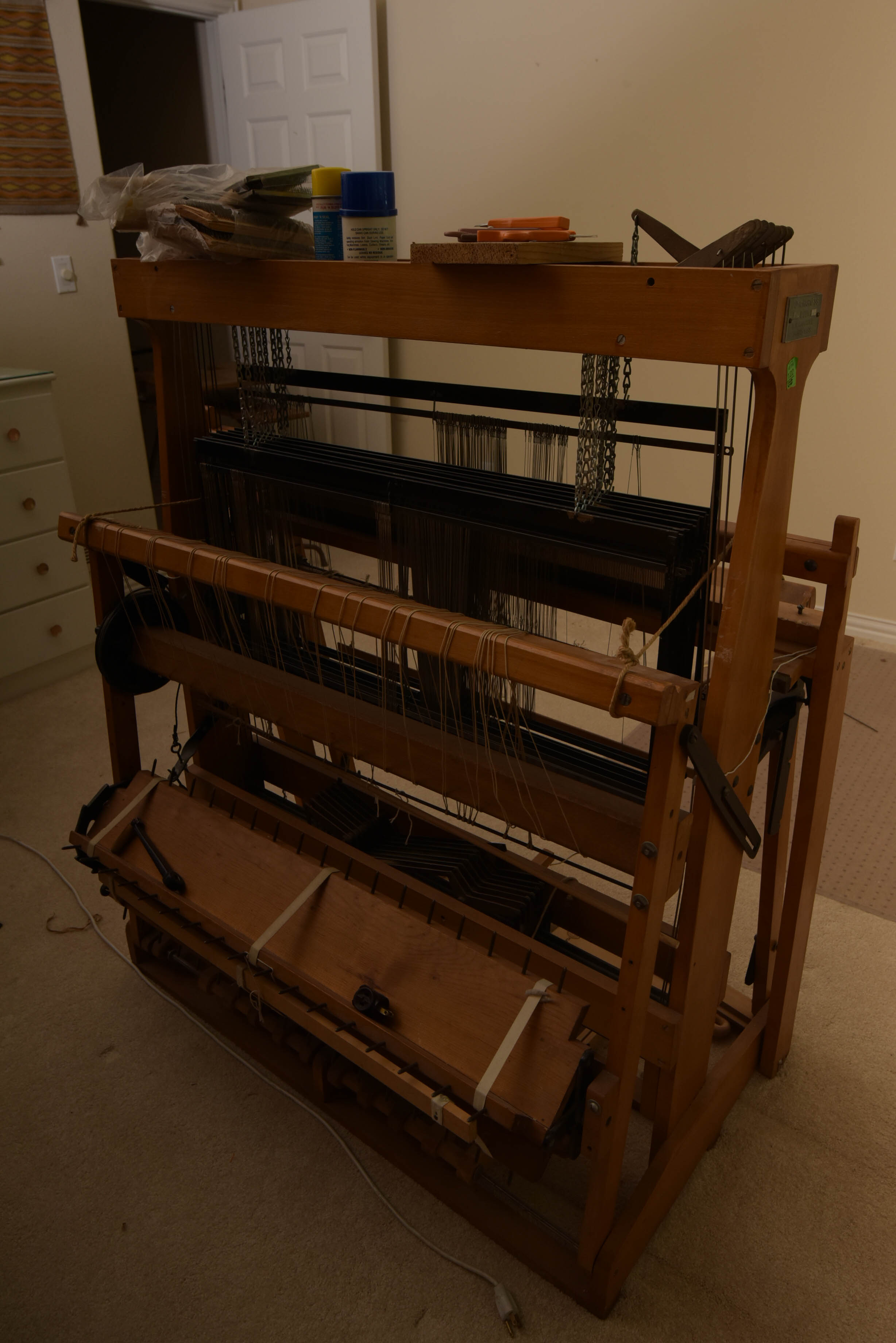 Wooden Foot Treadle Floor Loom