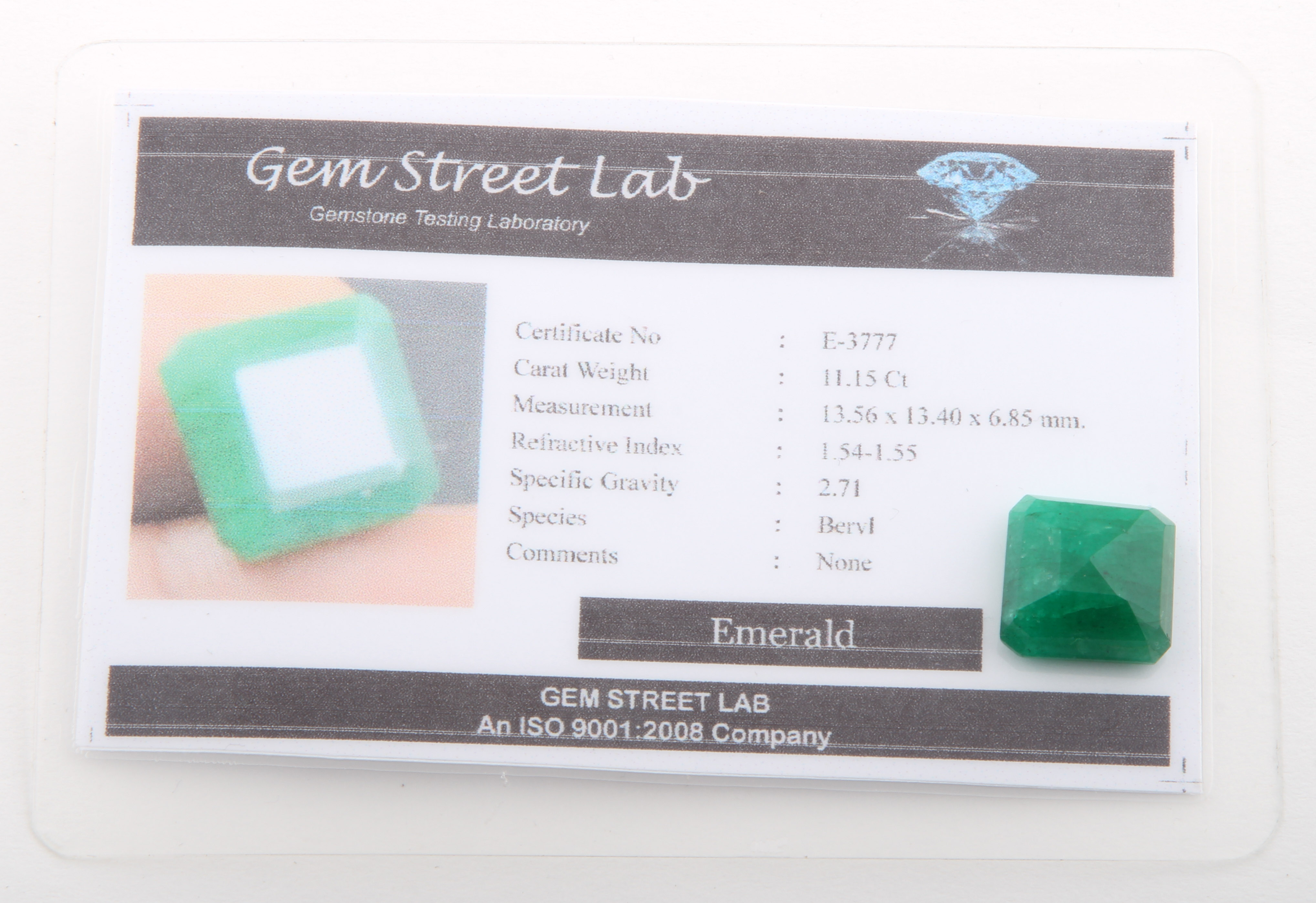11.15 CT Loose Emerald Gemstone