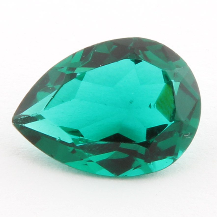 6.58 CT Pear Cut Synthetic Emerald