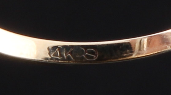 14K Yellow Gold Pearl Solitaire Ring