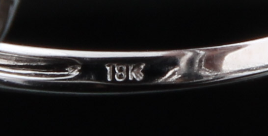 18K White Gold Ring with Smoky Quartz and Diamonds