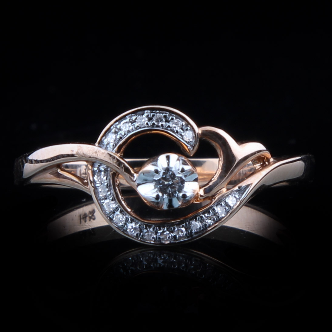 14K Yellow Gold Fancy Diamond Ring