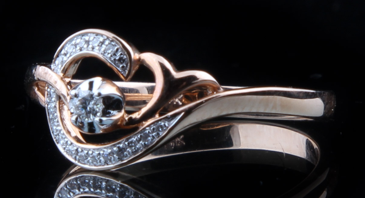 14K Yellow Gold Fancy Diamond Ring