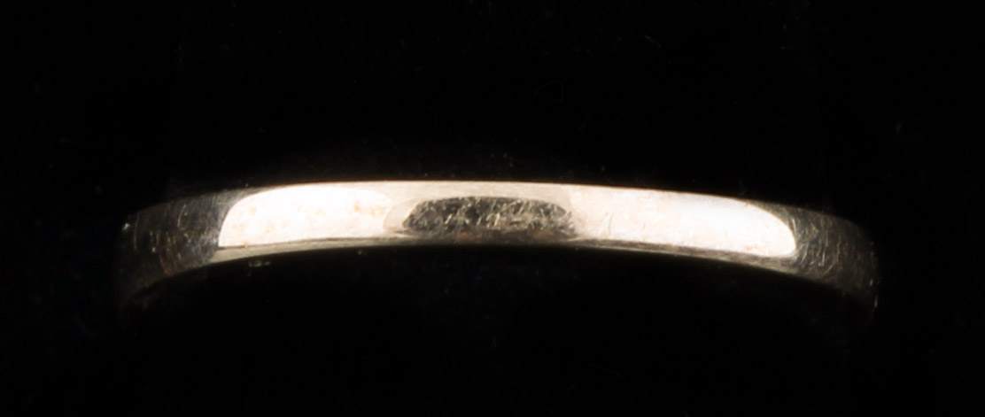 14K Yellow Gold Wedding Band with Diamonds