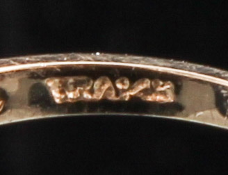 14K Yellow Gold Wedding Band with Diamonds