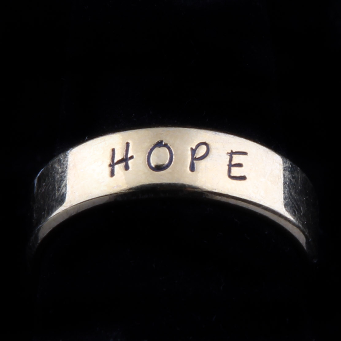 Gold Plated Stainless Steel Hope Ring