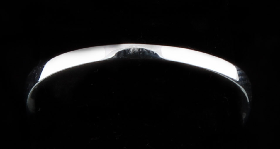 14K White Gold Ring with Sapphire and Diamonds