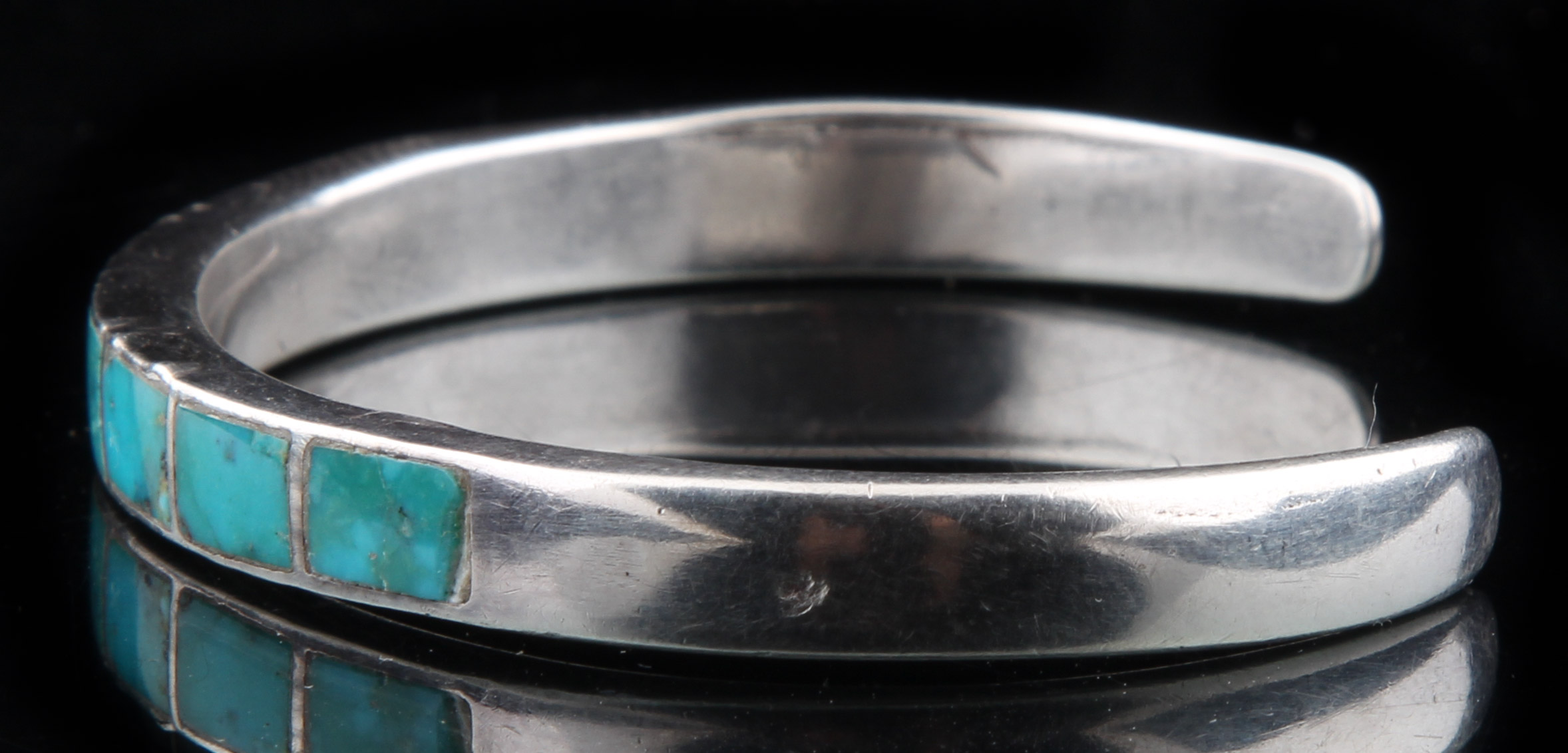 Sterling Silver Bracelets with Turquoise and Mother-of-Pearl