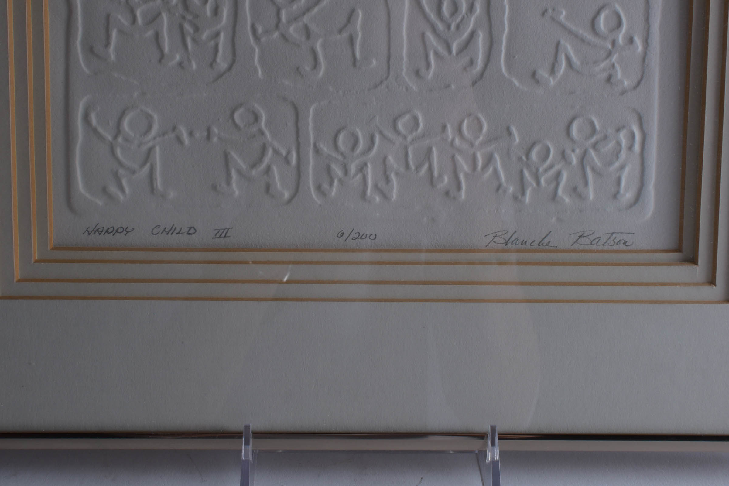 Blanche Batson "Happy Child III" Signed Limited Edition Paper Fiber Art