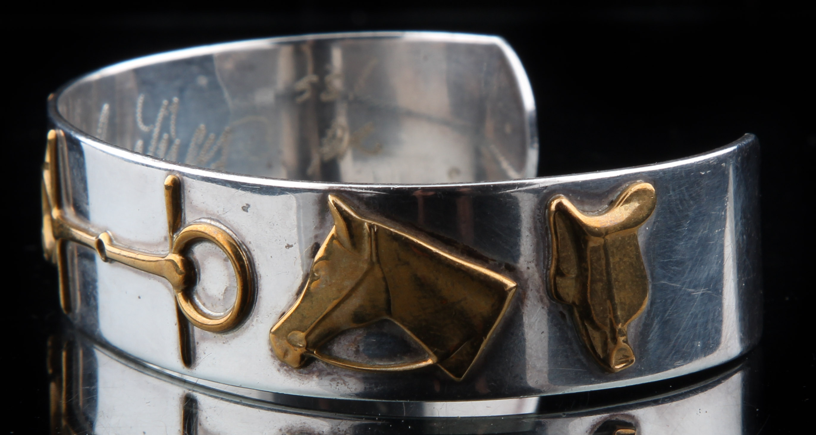 Courtney Sterling Silver and Brass Cuff