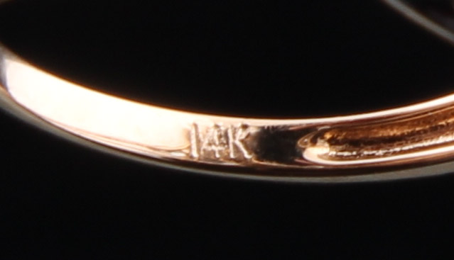 14K Yellow Gold Ring with Blue Topaz and Diamonds