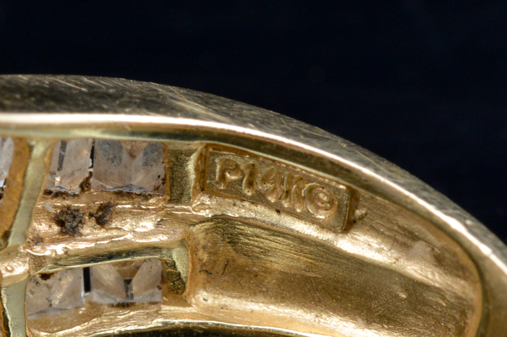 14K Yellow Gold Engagement Ring With Cubic Zirconia