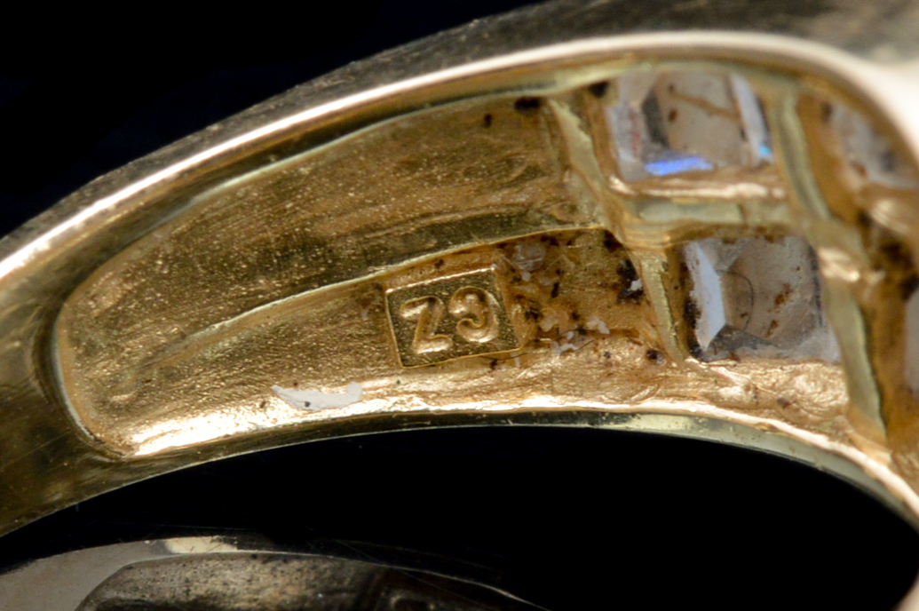 14K Yellow Gold Engagement Ring With Cubic Zirconia