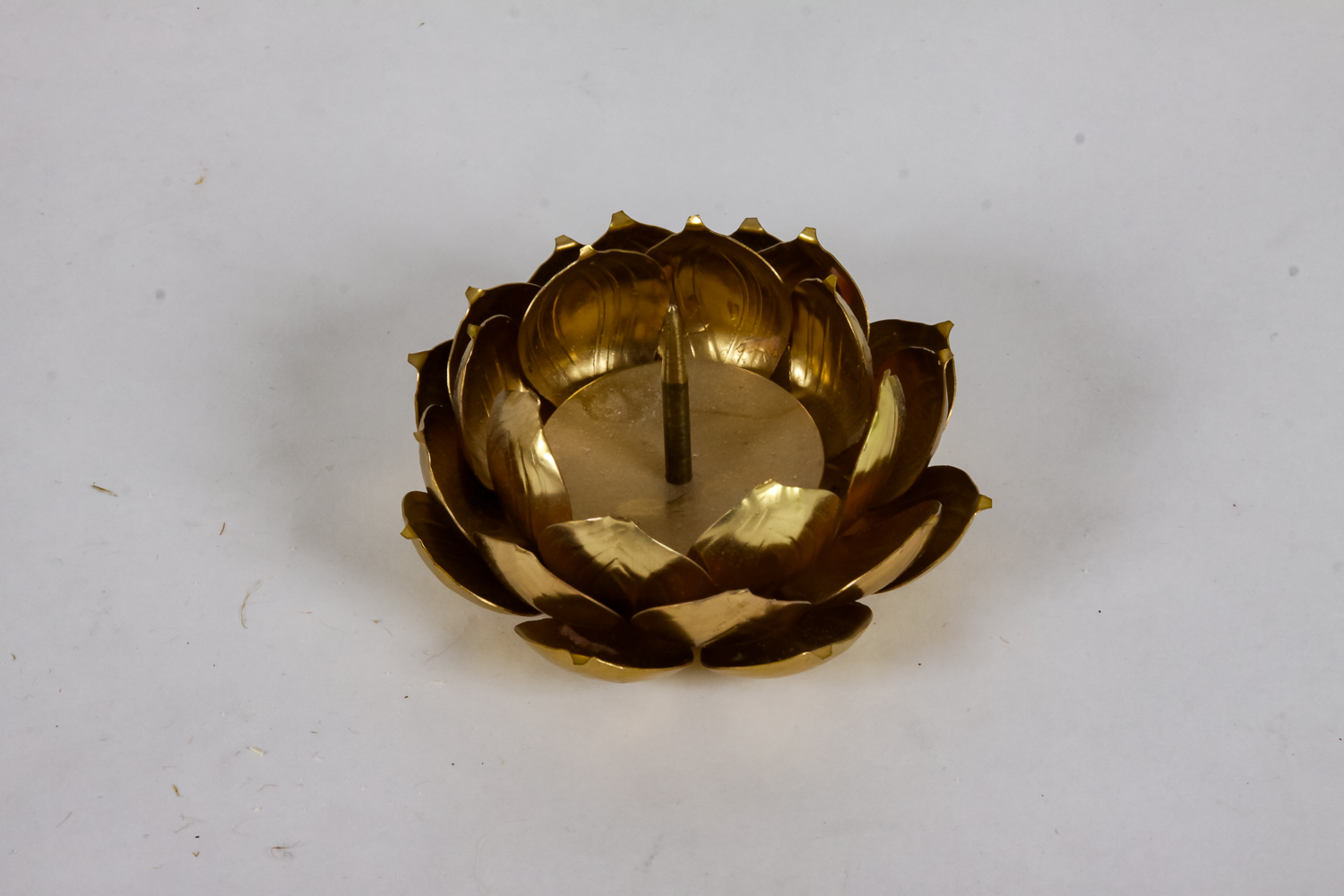 Gilt Finish Porcelain Bon-Bon Dish and Vintage Brass Decorative Ware