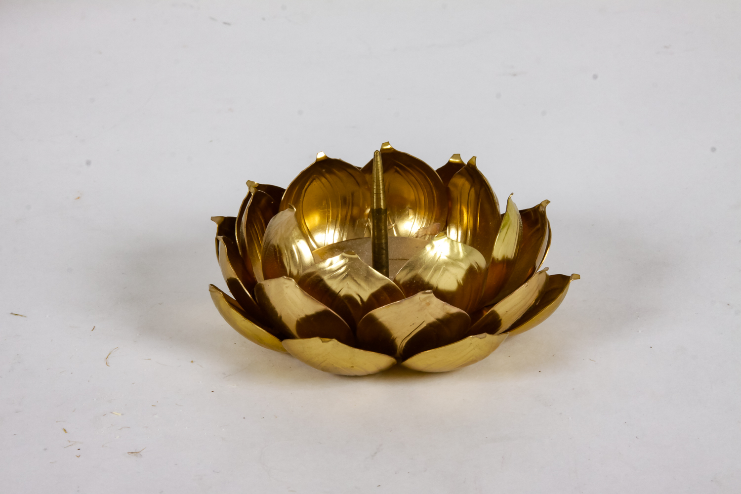 Gilt Finish Porcelain Bon-Bon Dish and Vintage Brass Decorative Ware