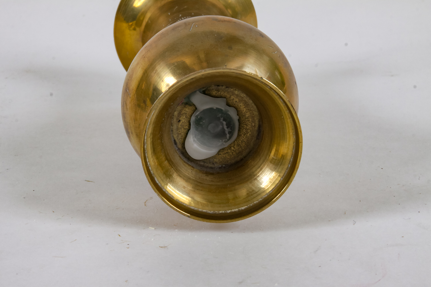 Gilt Finish Porcelain Bon-Bon Dish and Vintage Brass Decorative Ware