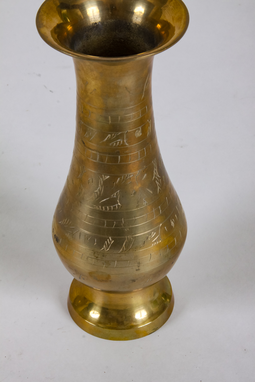 Gilt Finish Porcelain Bon-Bon Dish and Vintage Brass Decorative Ware