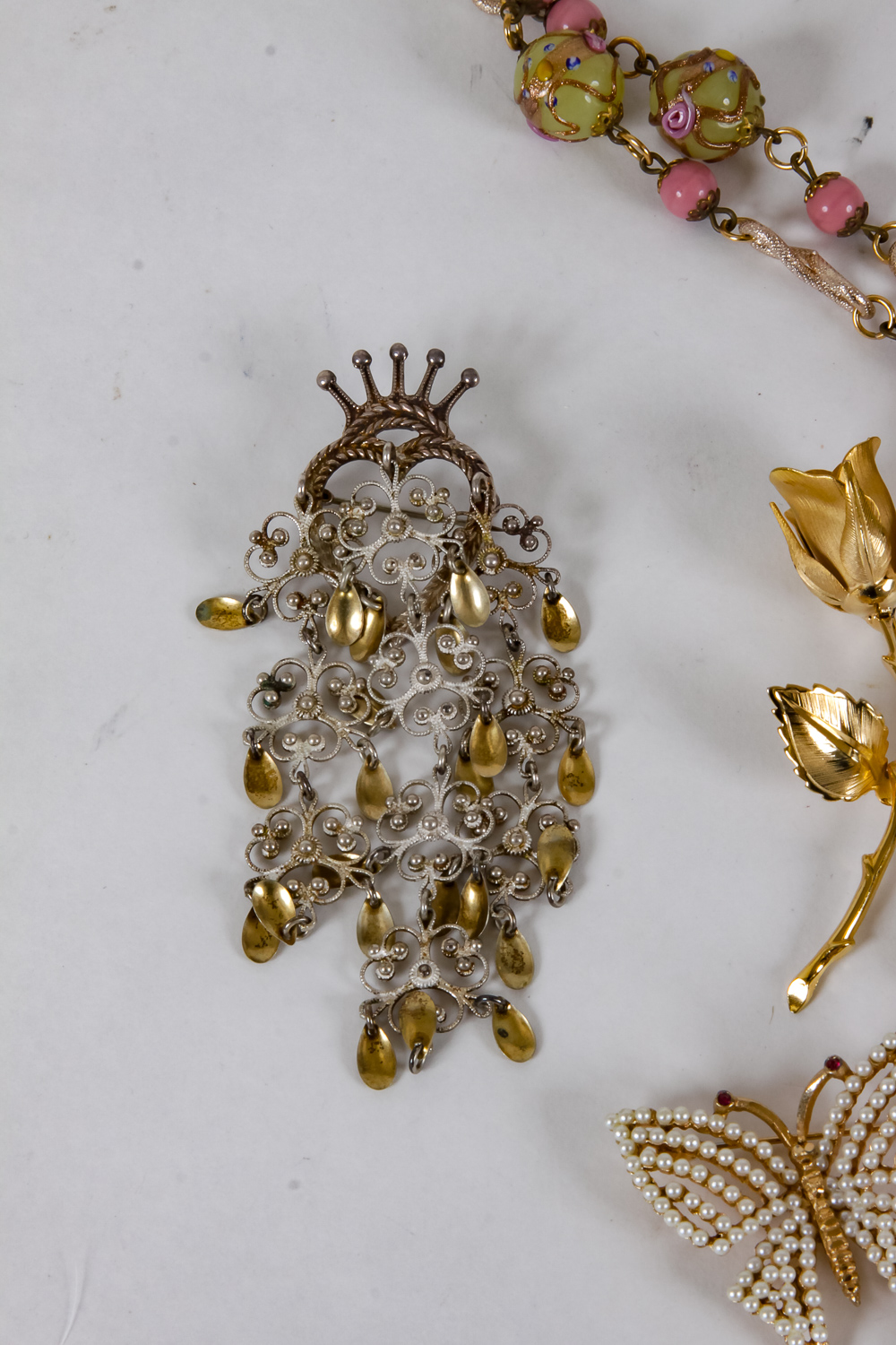 Group of Vintage Gold-Tone Costume Jewelry