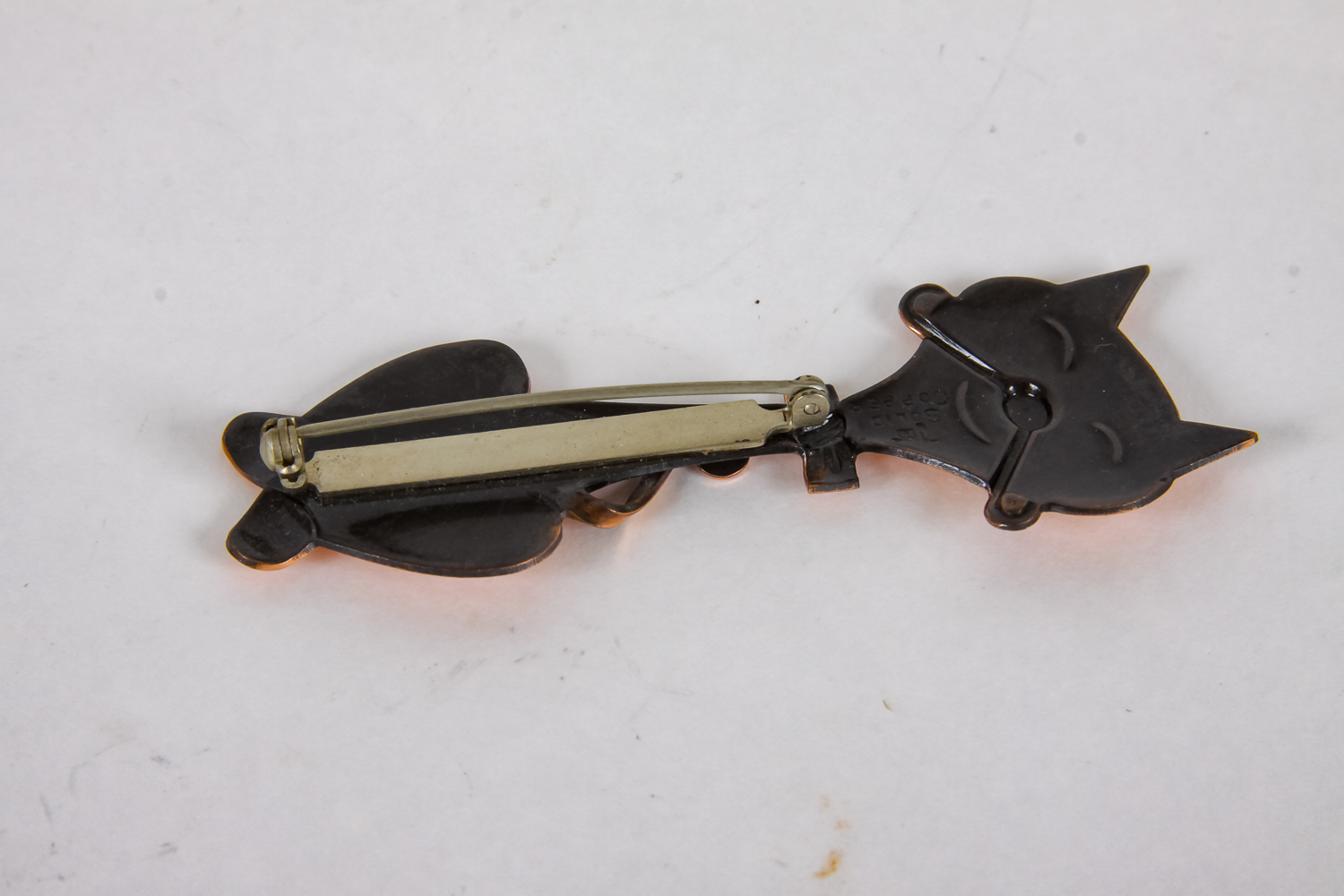 Gold Tone Cat Brooch