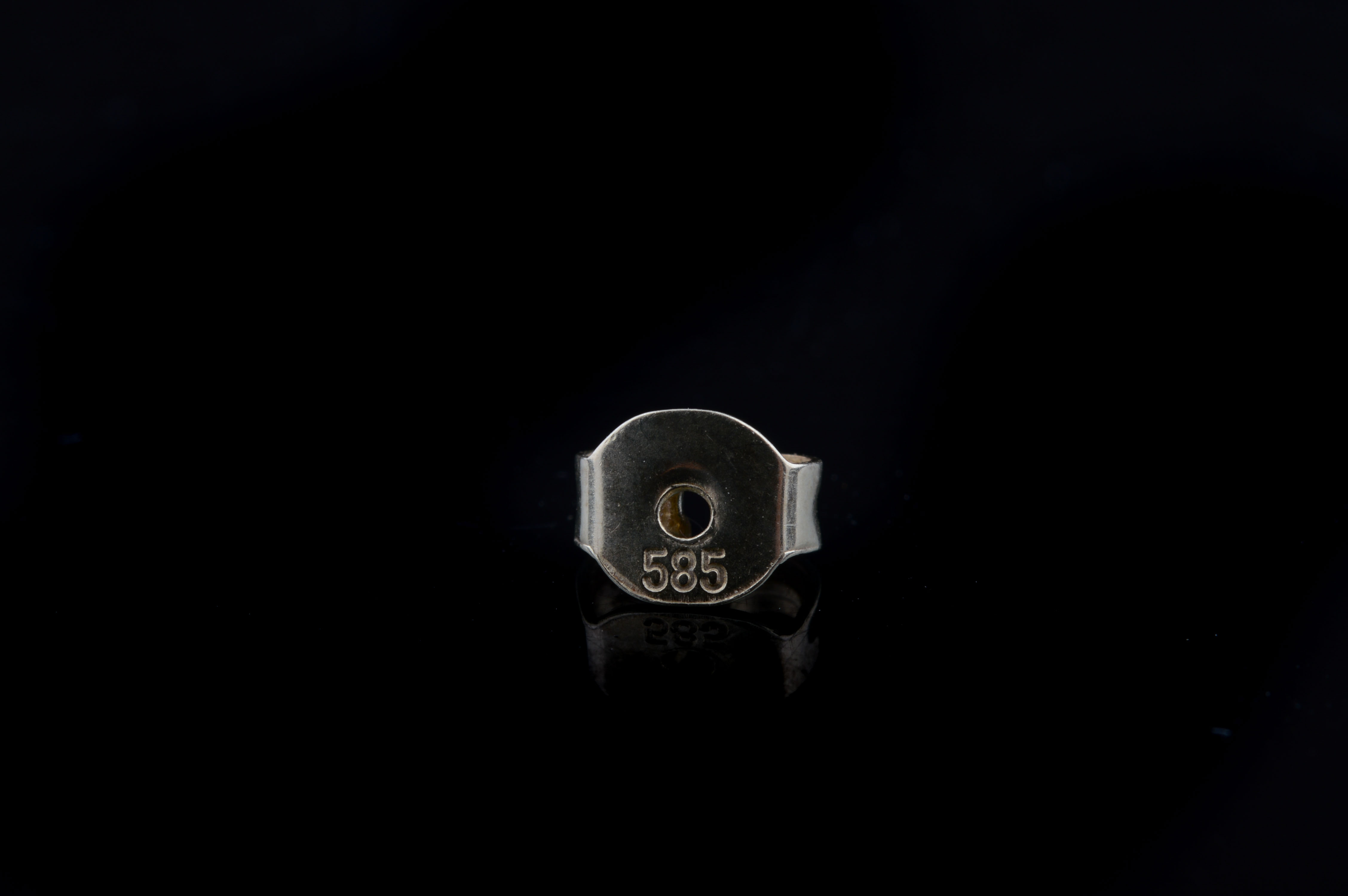 14K Yellow Gold Diamond Stud Earrings