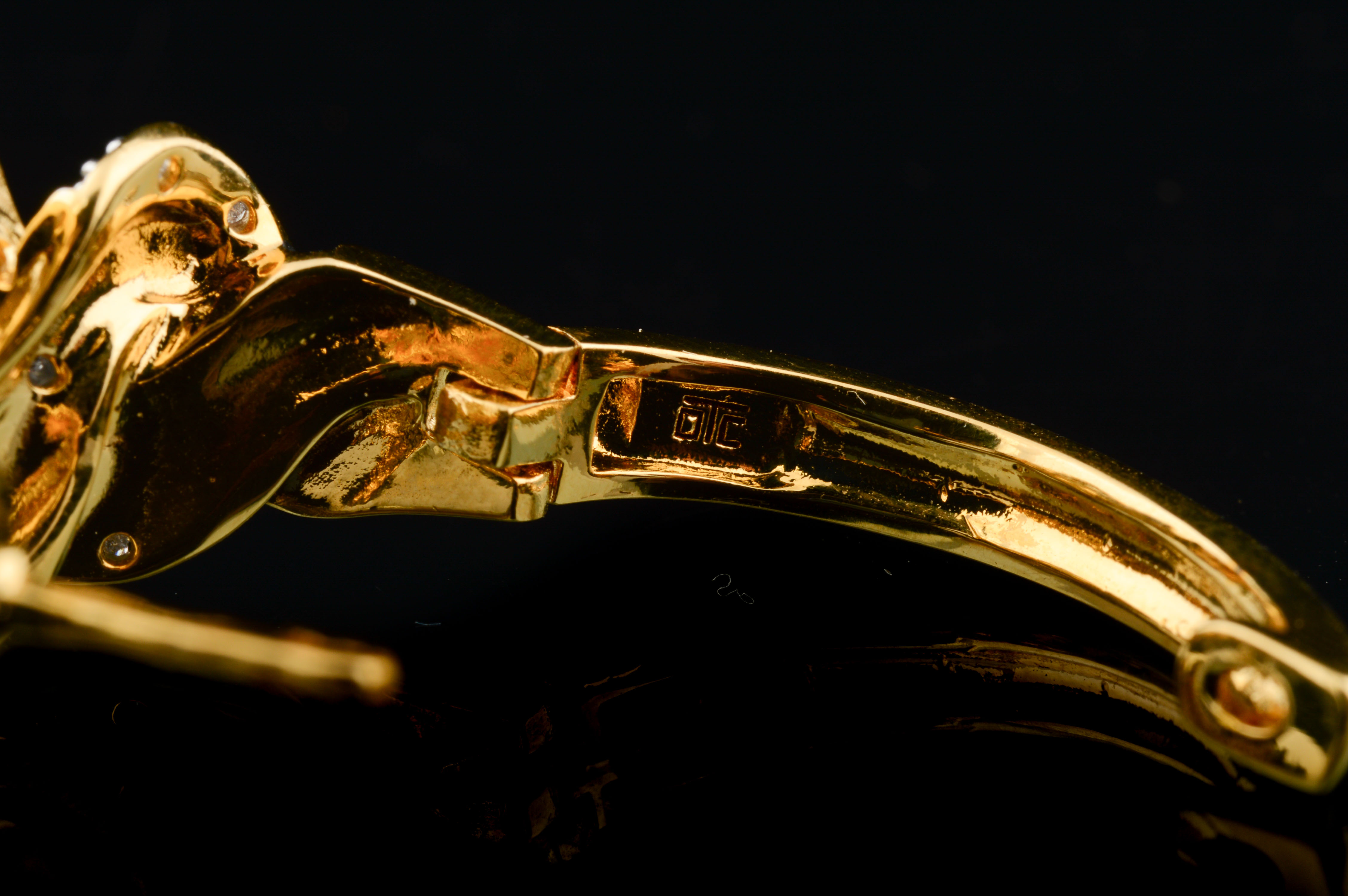 Vermeil Sterling Silver Diamond Hoop Earrings