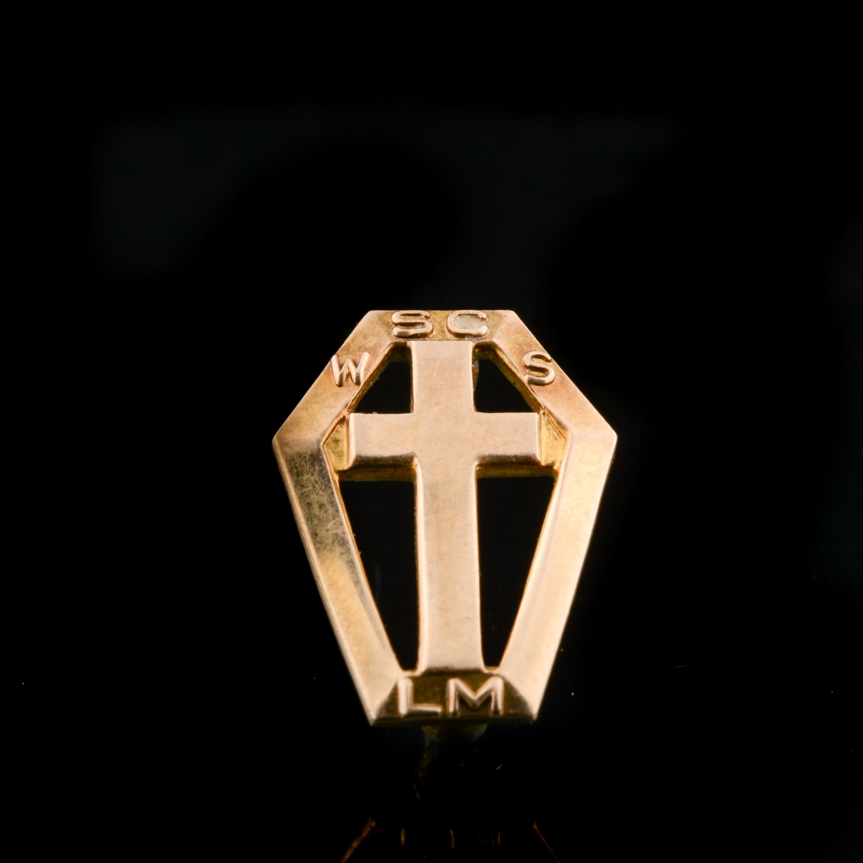 10K Gold Cross Lapel Pin