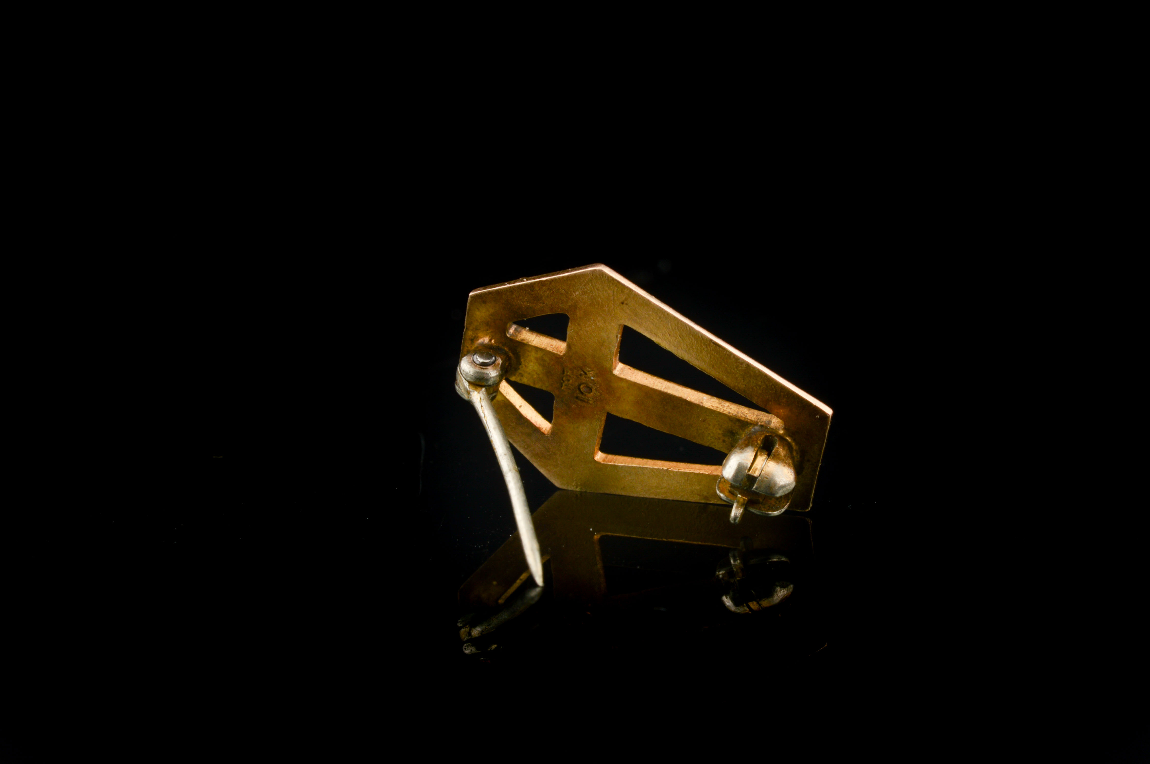 10K Gold Cross Lapel Pin