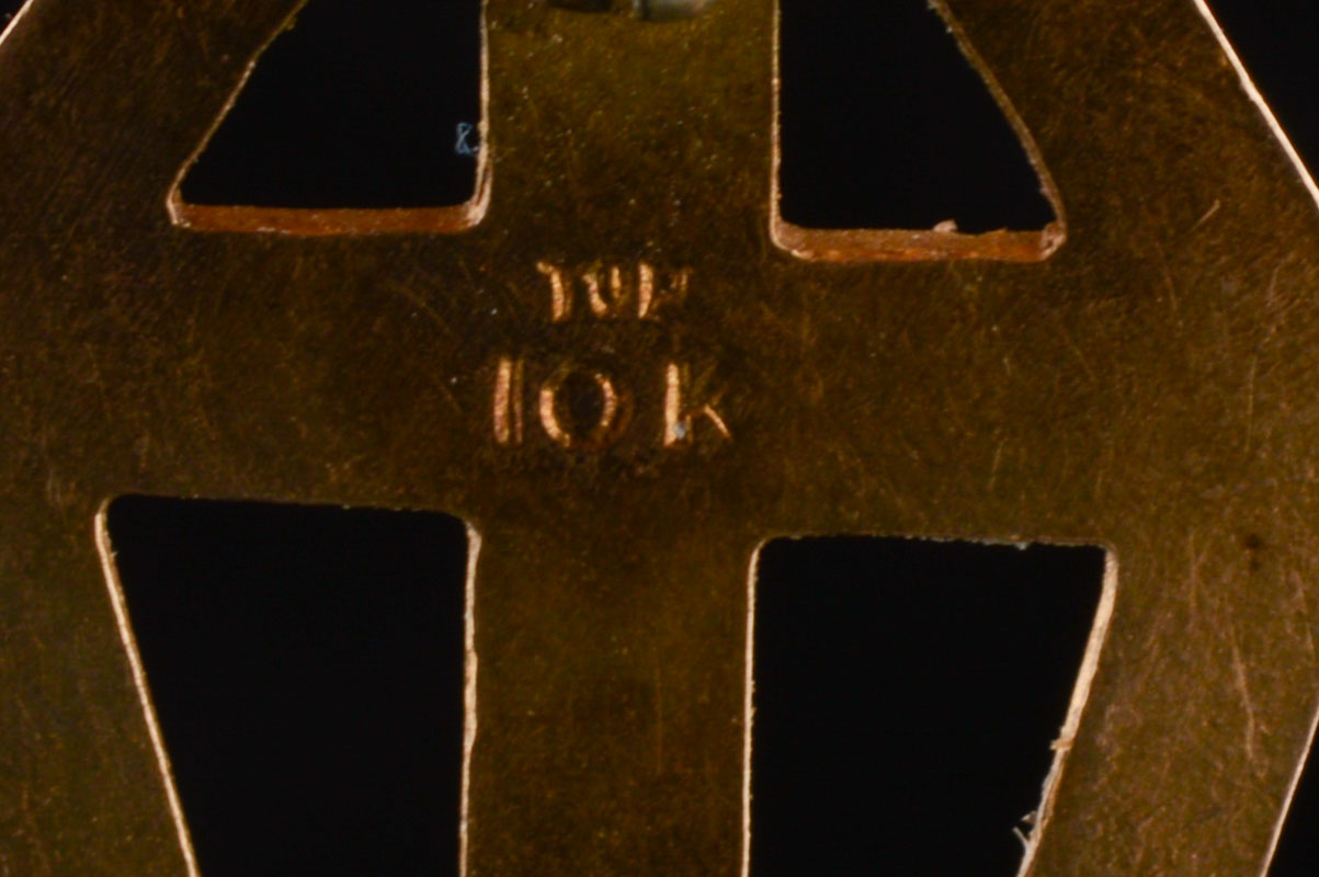 10K Gold Cross Lapel Pin