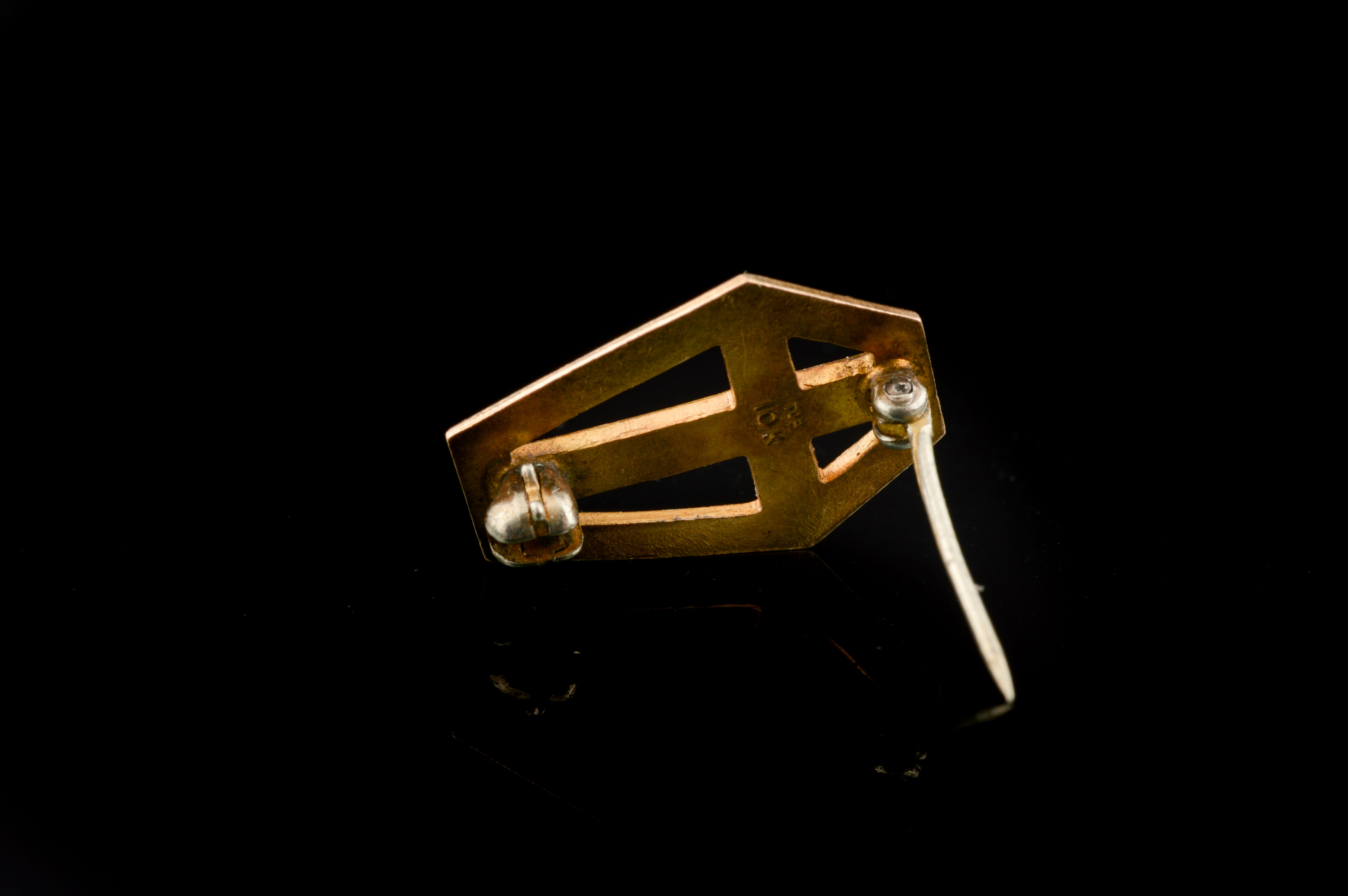 10K Gold Cross Lapel Pin