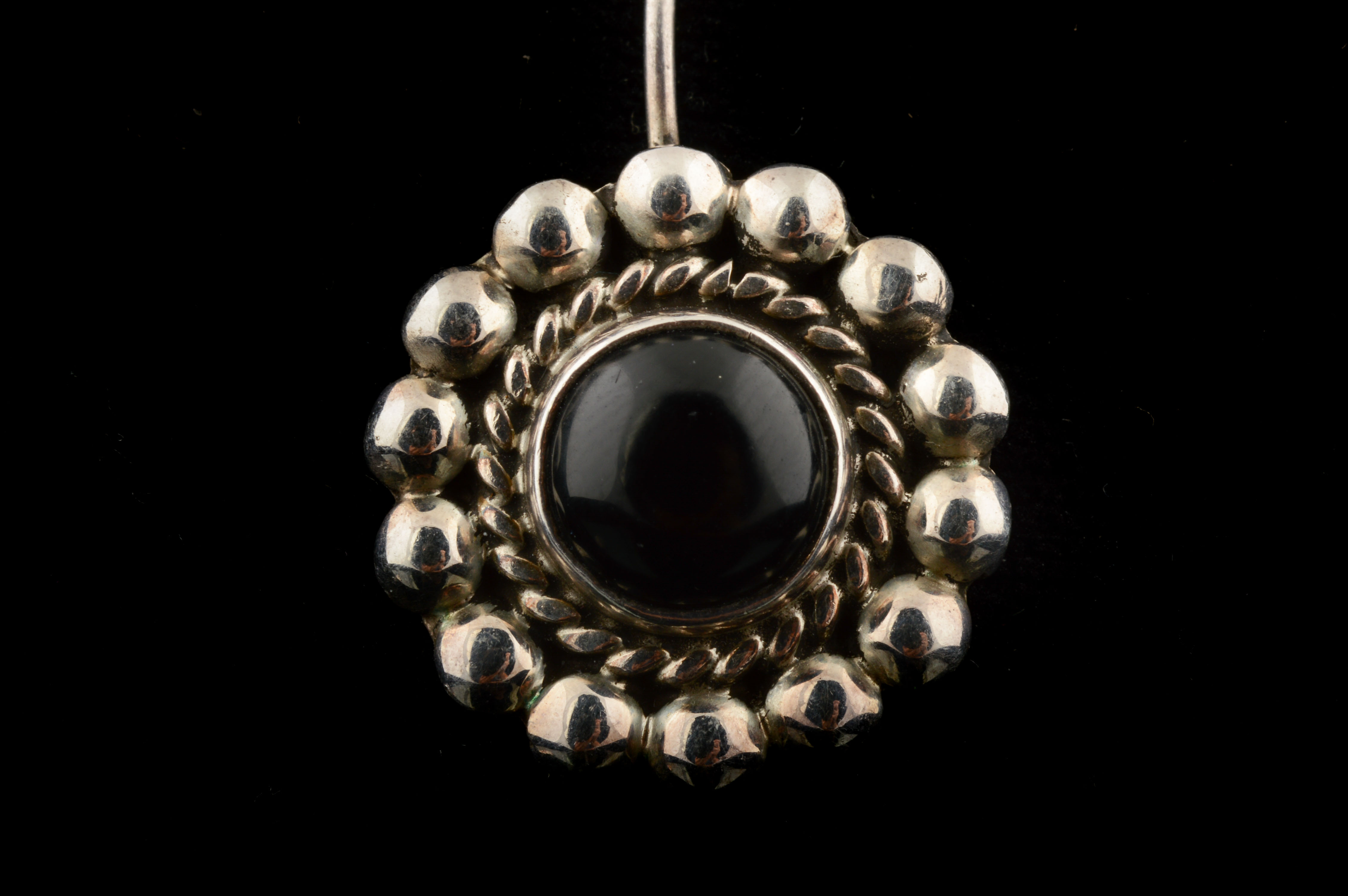 Sterling Silver and Black Onyx Earrings