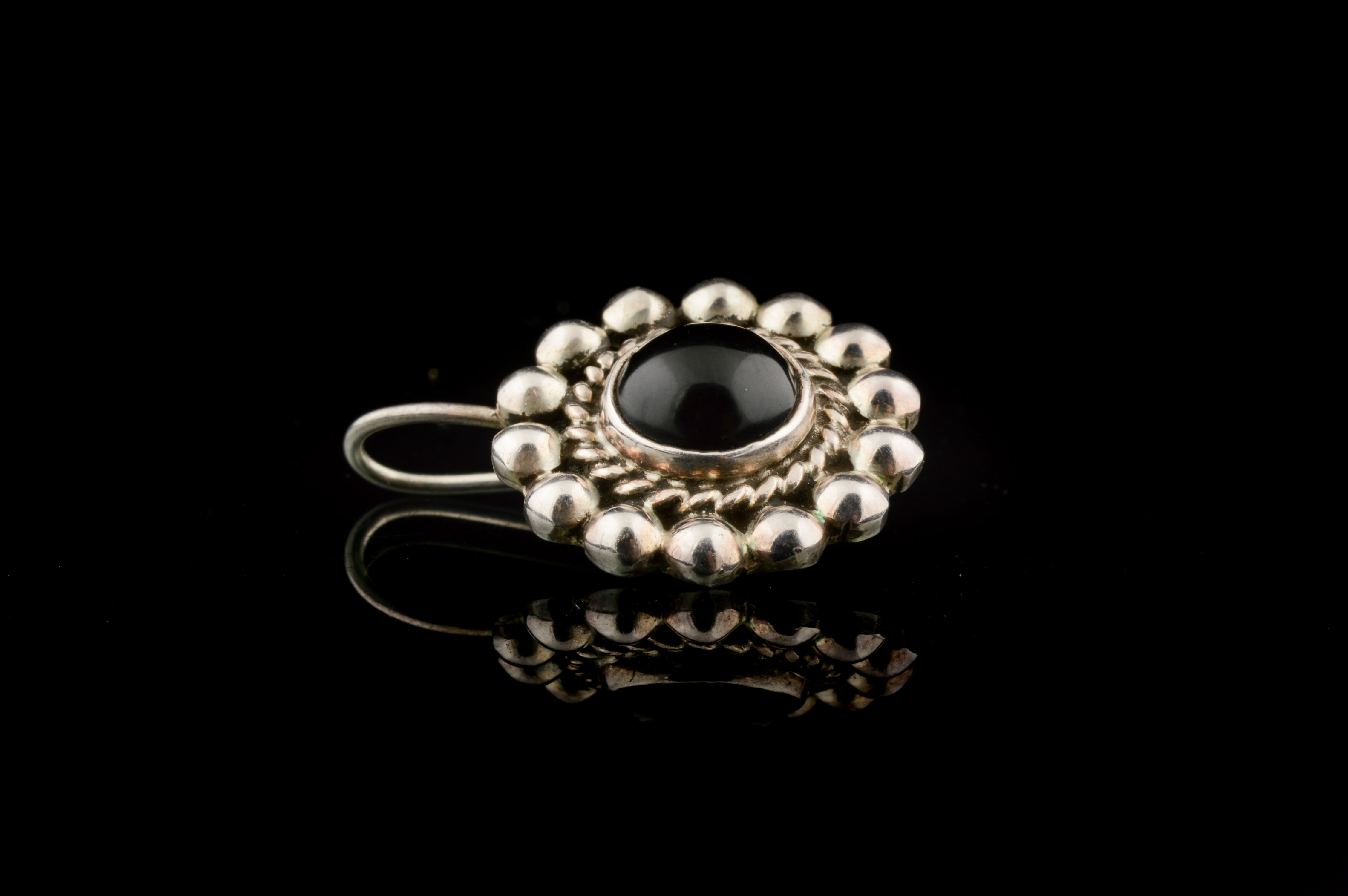 Sterling Silver and Black Onyx Earrings