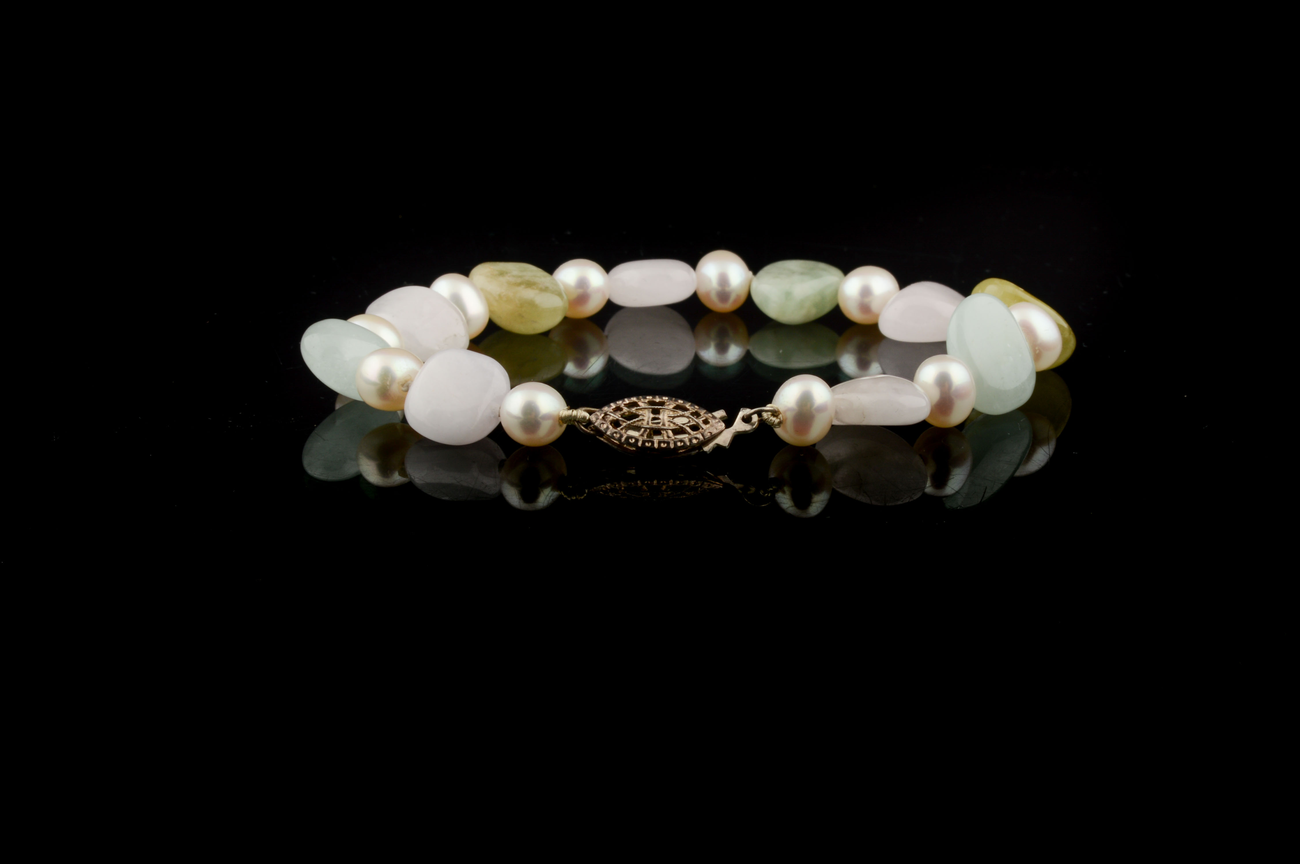 Freshwater Pearl and Gemstone Bracelets