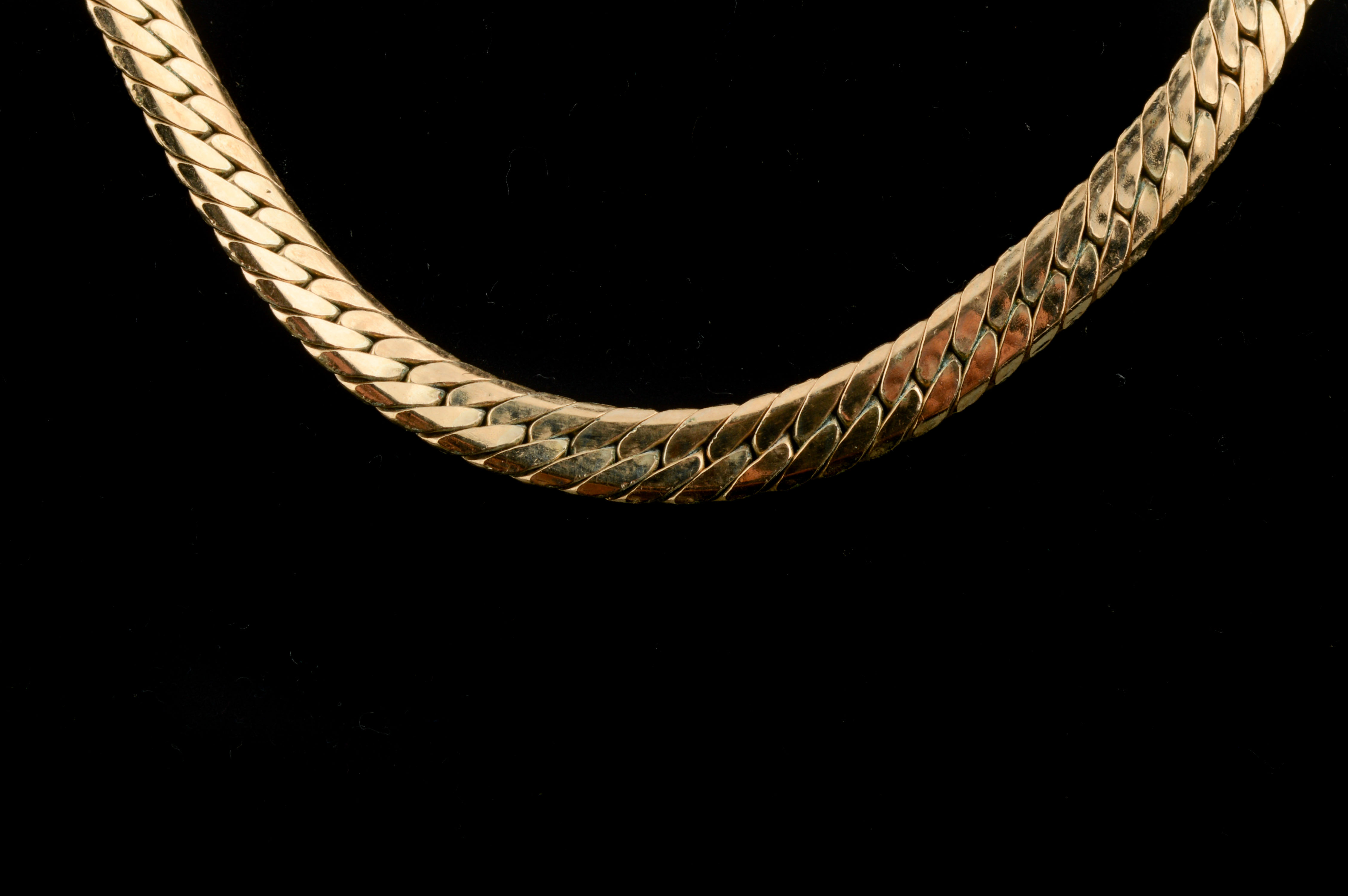 14K Yellow Gold Herringbone Chain