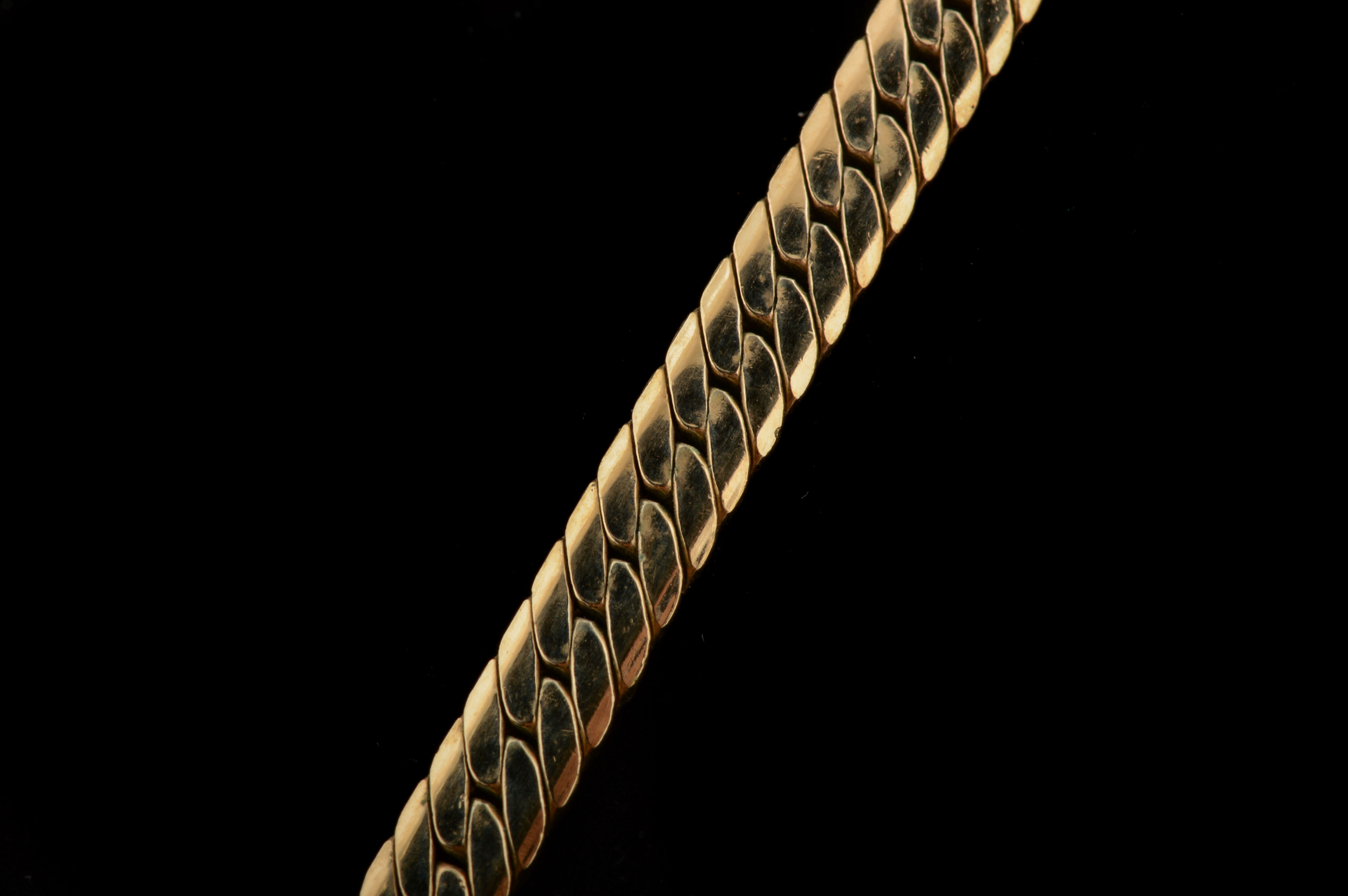 14K Yellow Gold Herringbone Chain