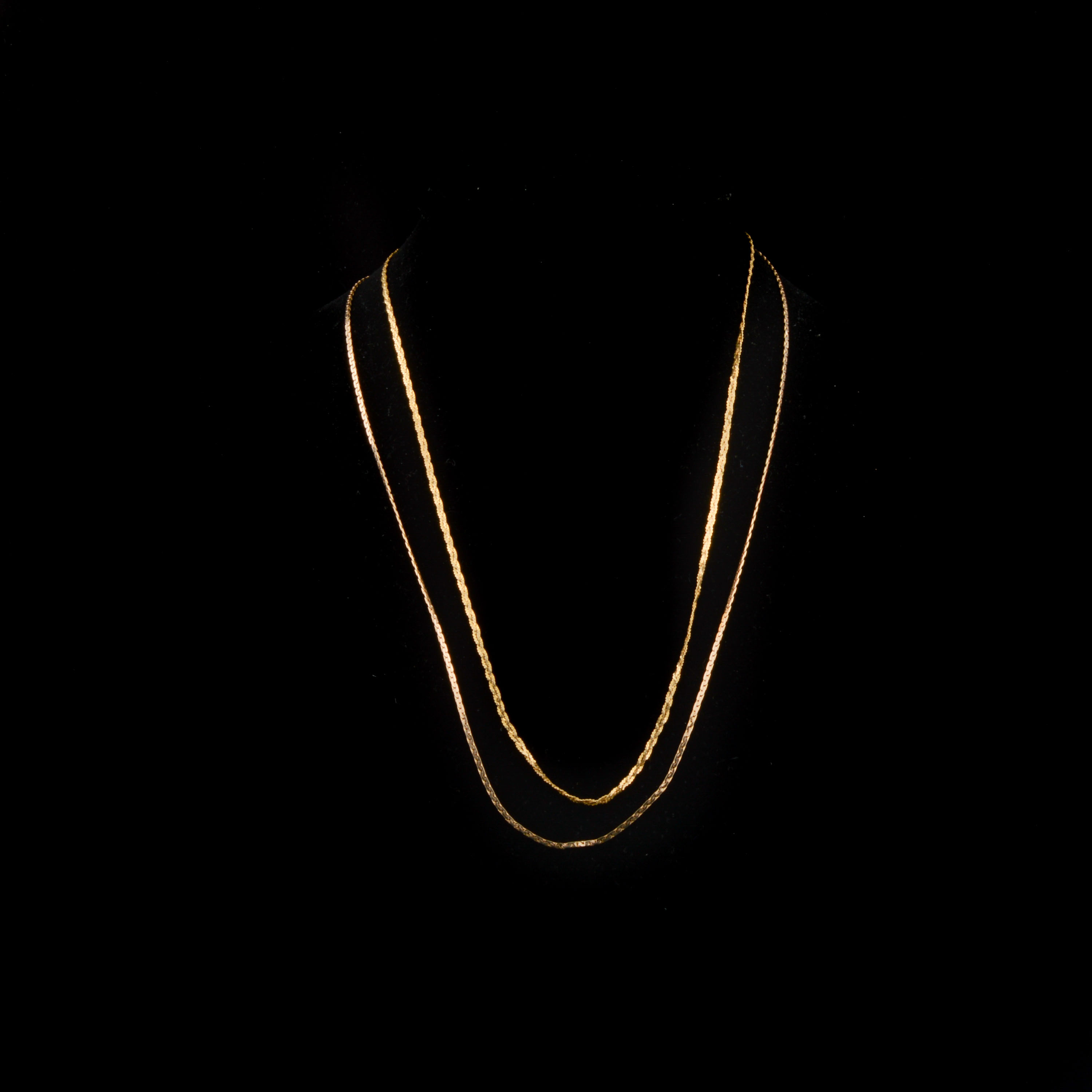 Two 14K Yellow Gold Chains