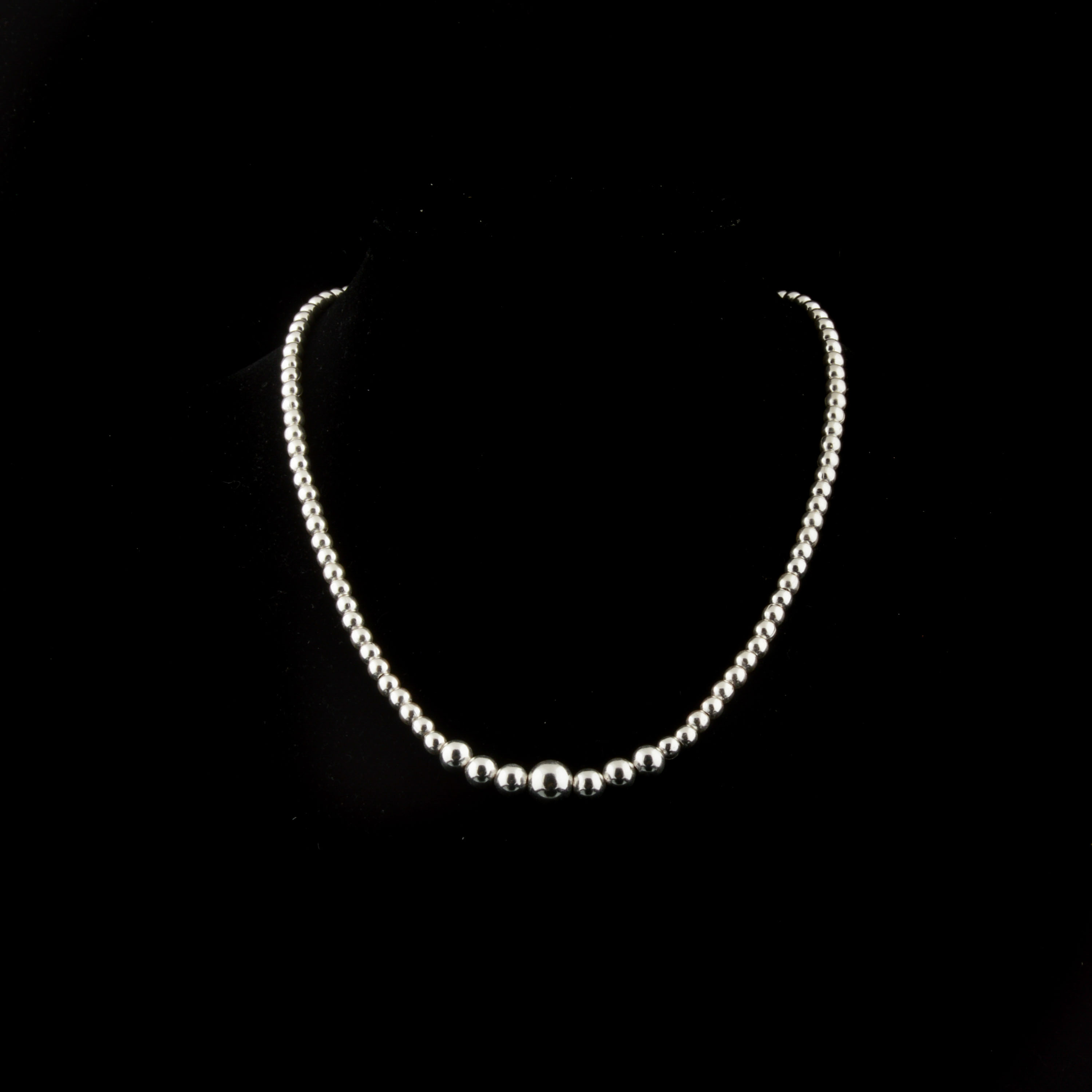 Sterling Silver Beaded Necklace