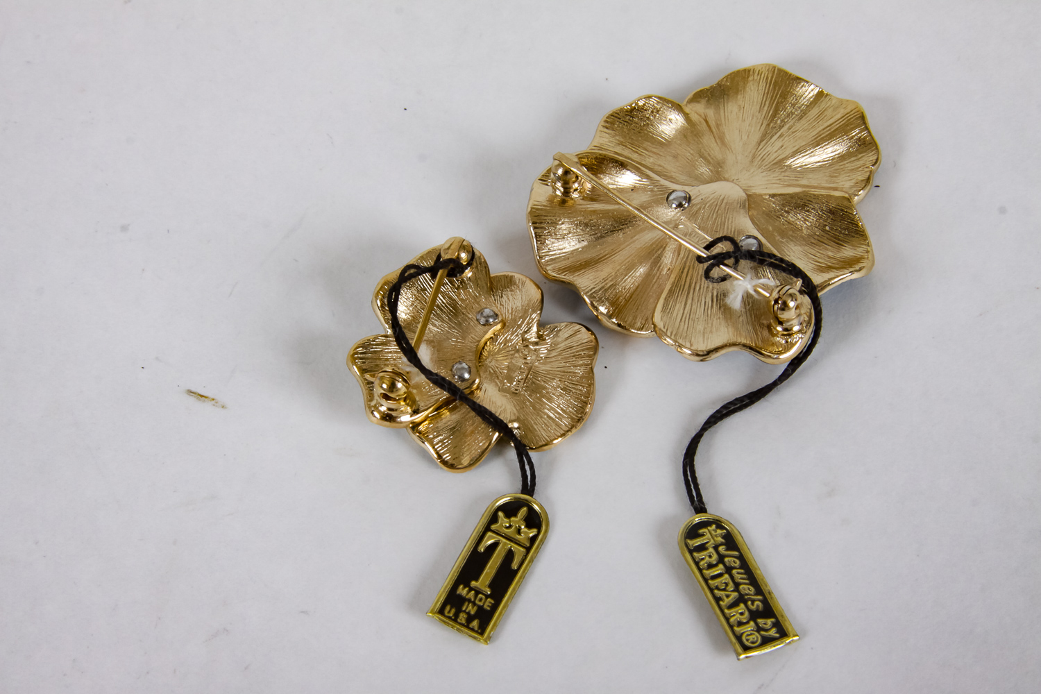Set of Trifari Floral Brooches