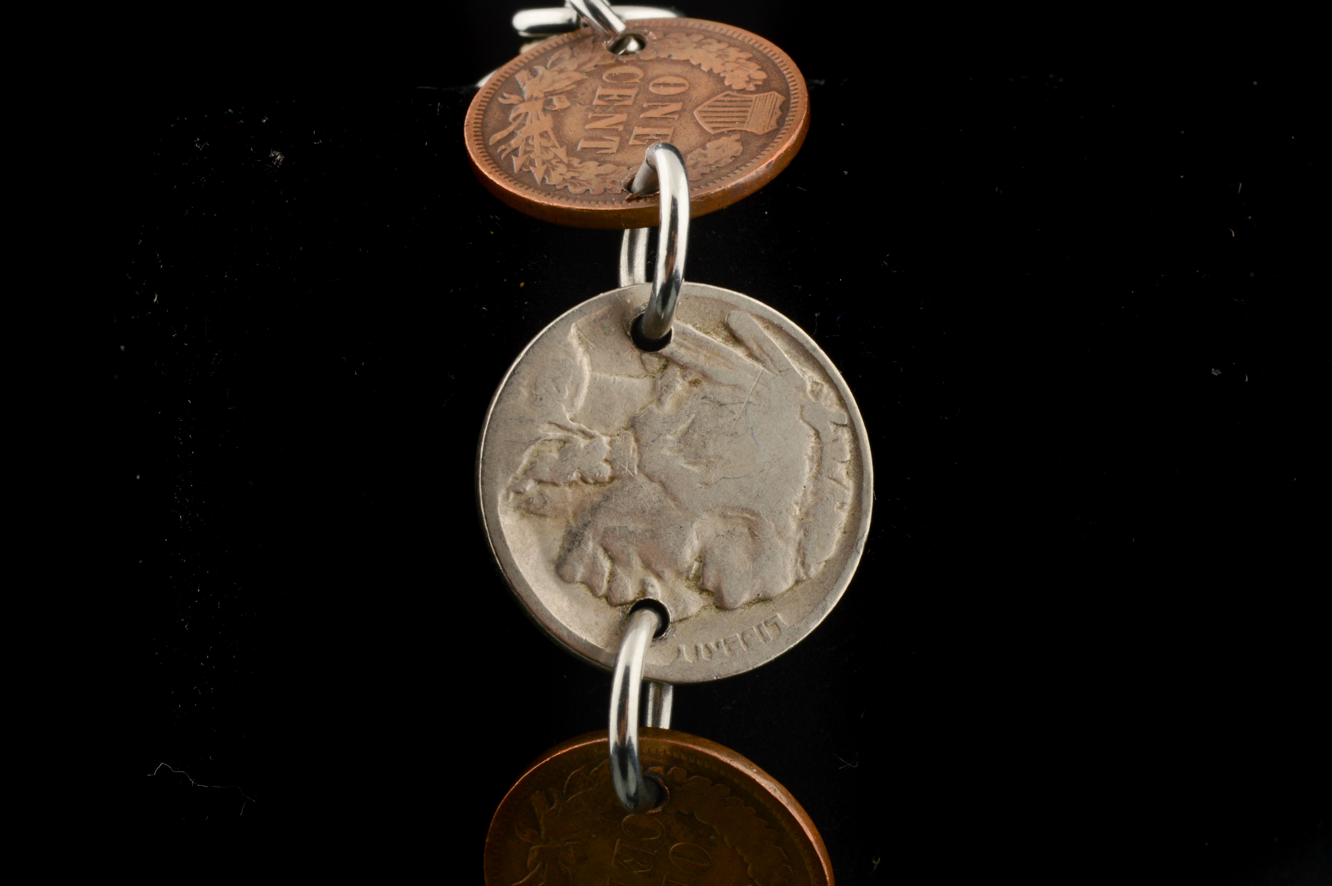 Indian Head and Buffalo Nickel Coin Bracelets